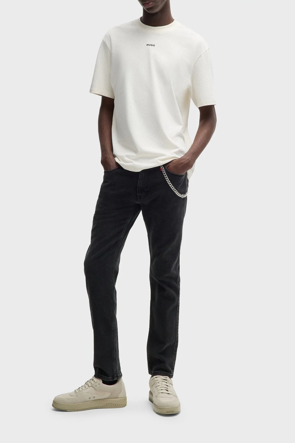 Hugo Pamuklu Slim Fit Streç Jeans Erkek Kot Pantolon 50522151 007 ANTRASİT - 8