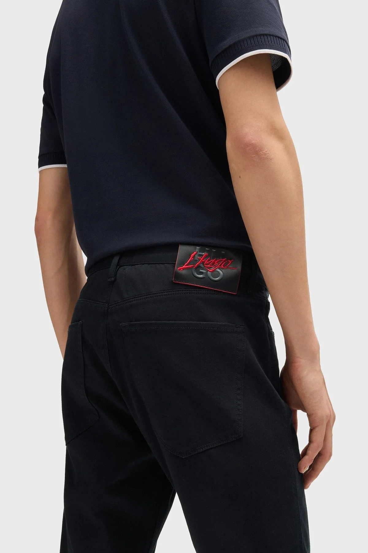 Hugo Pamuklu Slim Fit Streç Jeans Erkek Kot Pantolon 50525250 001 SİYAH - 4