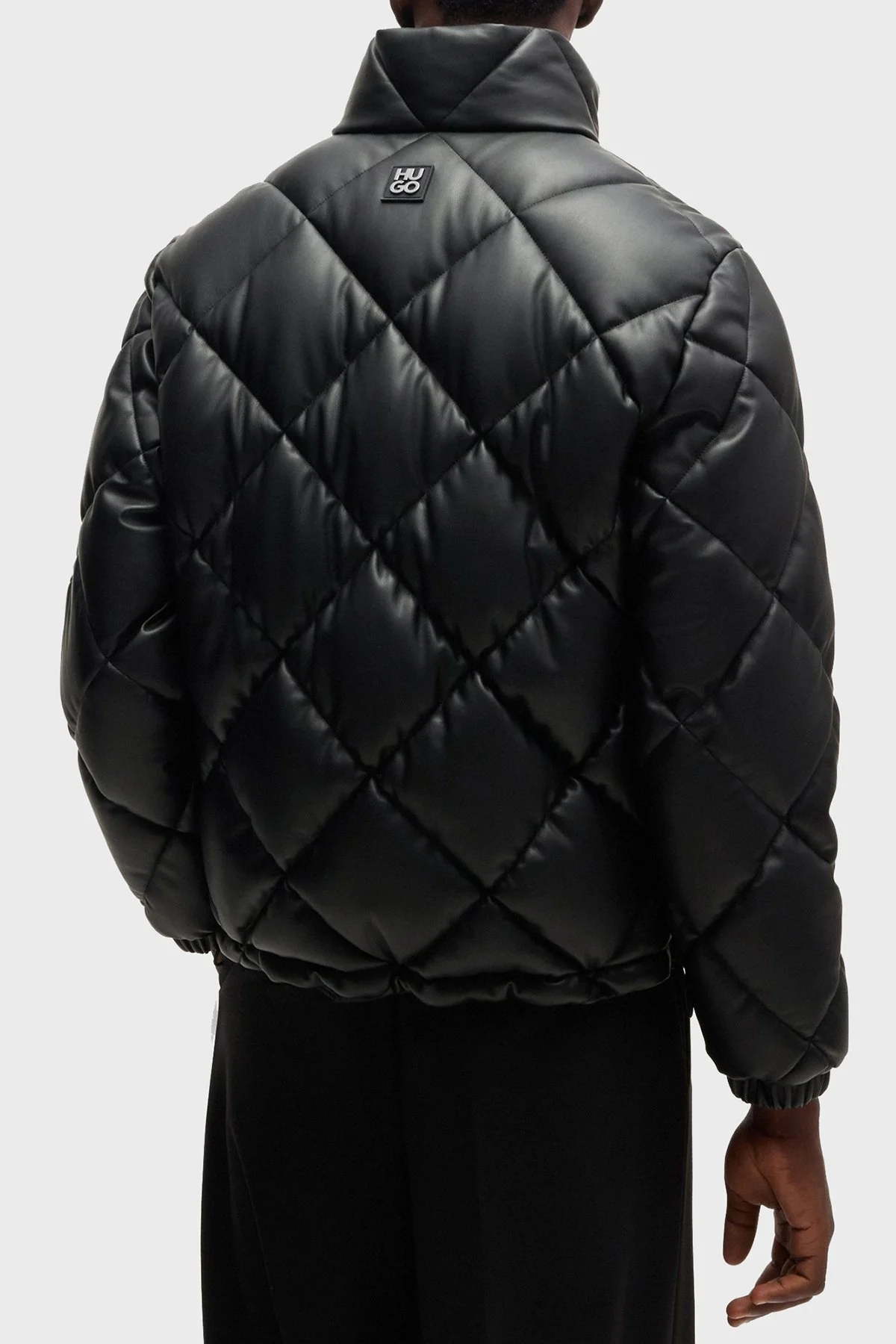 Hugo Regular Fit Dik Yaka Kapitone Şişme Erkek Mont 50524237 001 SİYAH - 3