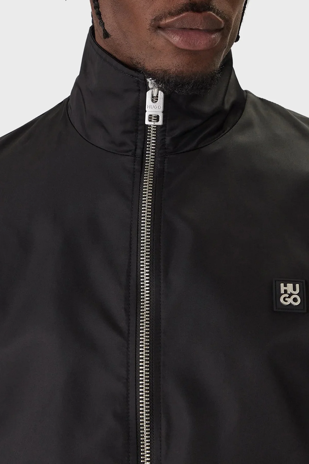 Hugo Regular Fit Dik Yaka Logolu Erkek Mont 50552664 001 SİYAH - 4