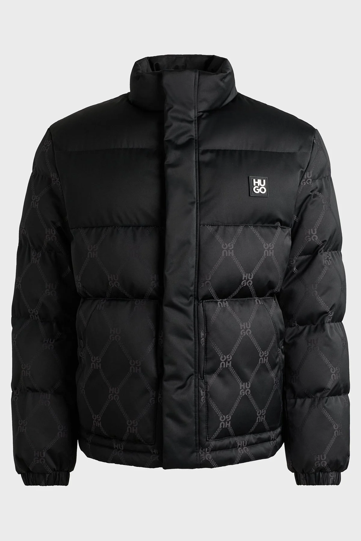 Hugo Regular Fit Dik Yaka Logolu Şişme Erkek Mont 50525347 001 SİYAH - 6