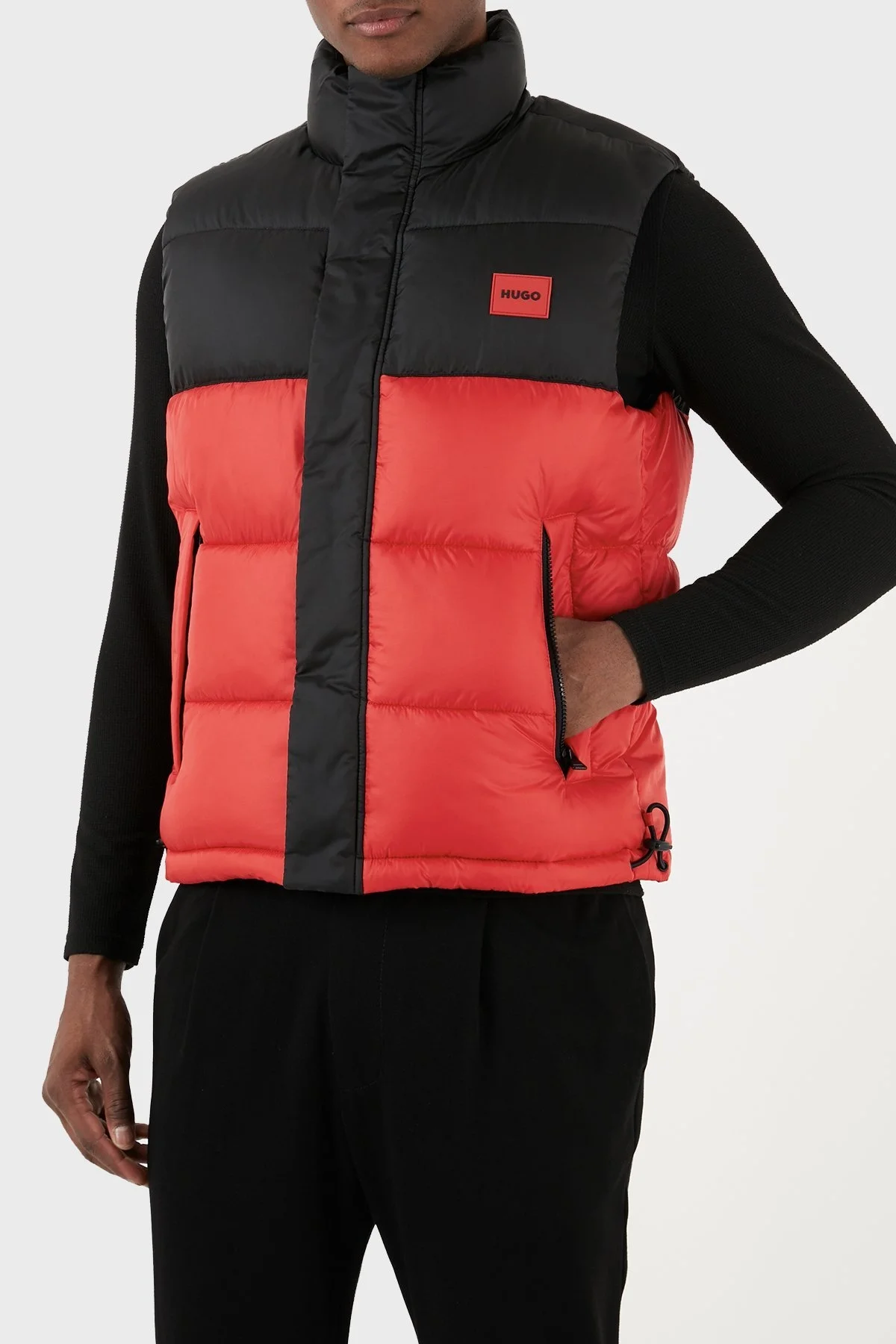 Hugo Regular Fit Dik Yaka Şişme Erkek Yelek 50496251 693 KIRMIZI - 1