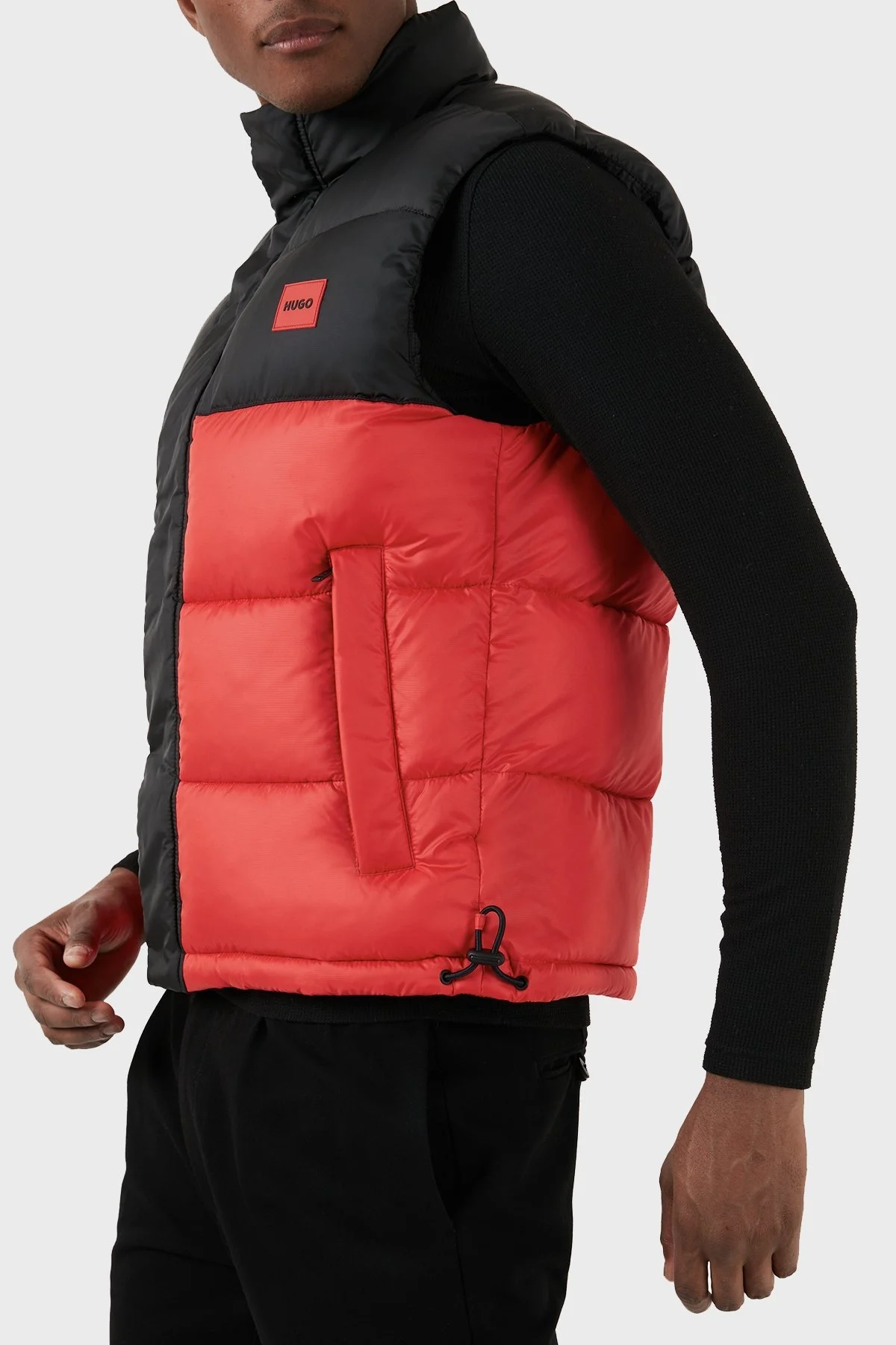 Hugo Regular Fit Dik Yaka Şişme Erkek Yelek 50496251 693 KIRMIZI - 2