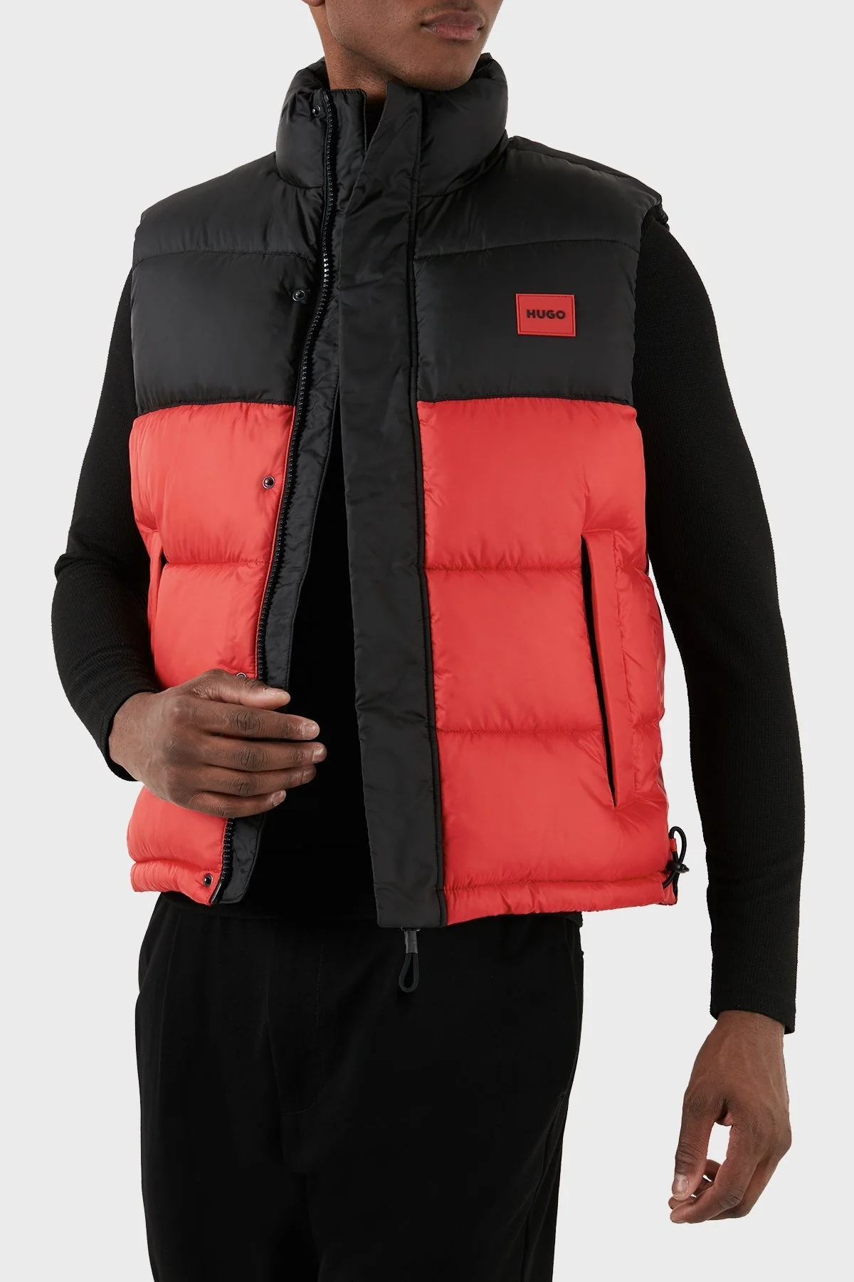 Hugo Regular Fit Dik Yaka Şişme Erkek Yelek 50496251 693 KIRMIZI - 4