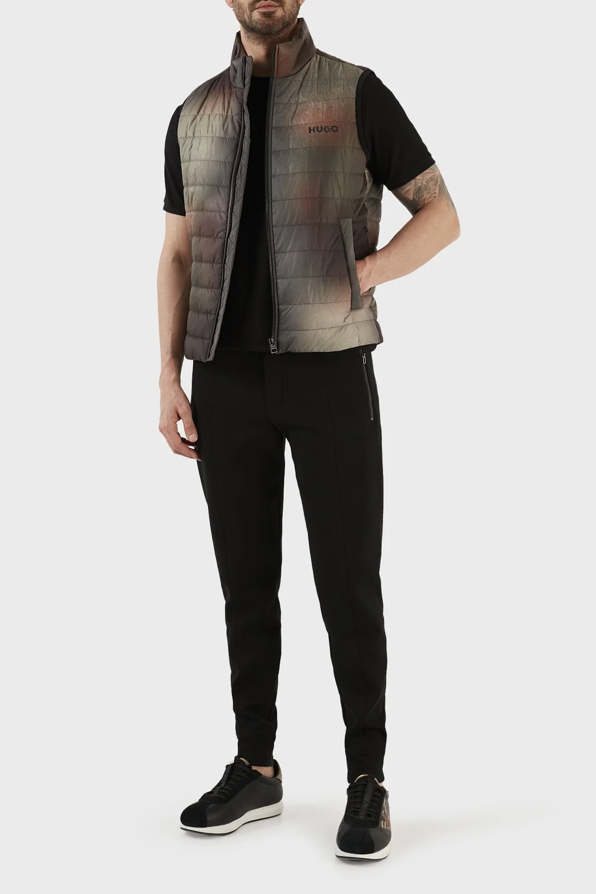 Hugo Regular Fit Fermuarlı Dik Yaka Şişme Erkek Yelek 50485247 960 HAKİ - 11