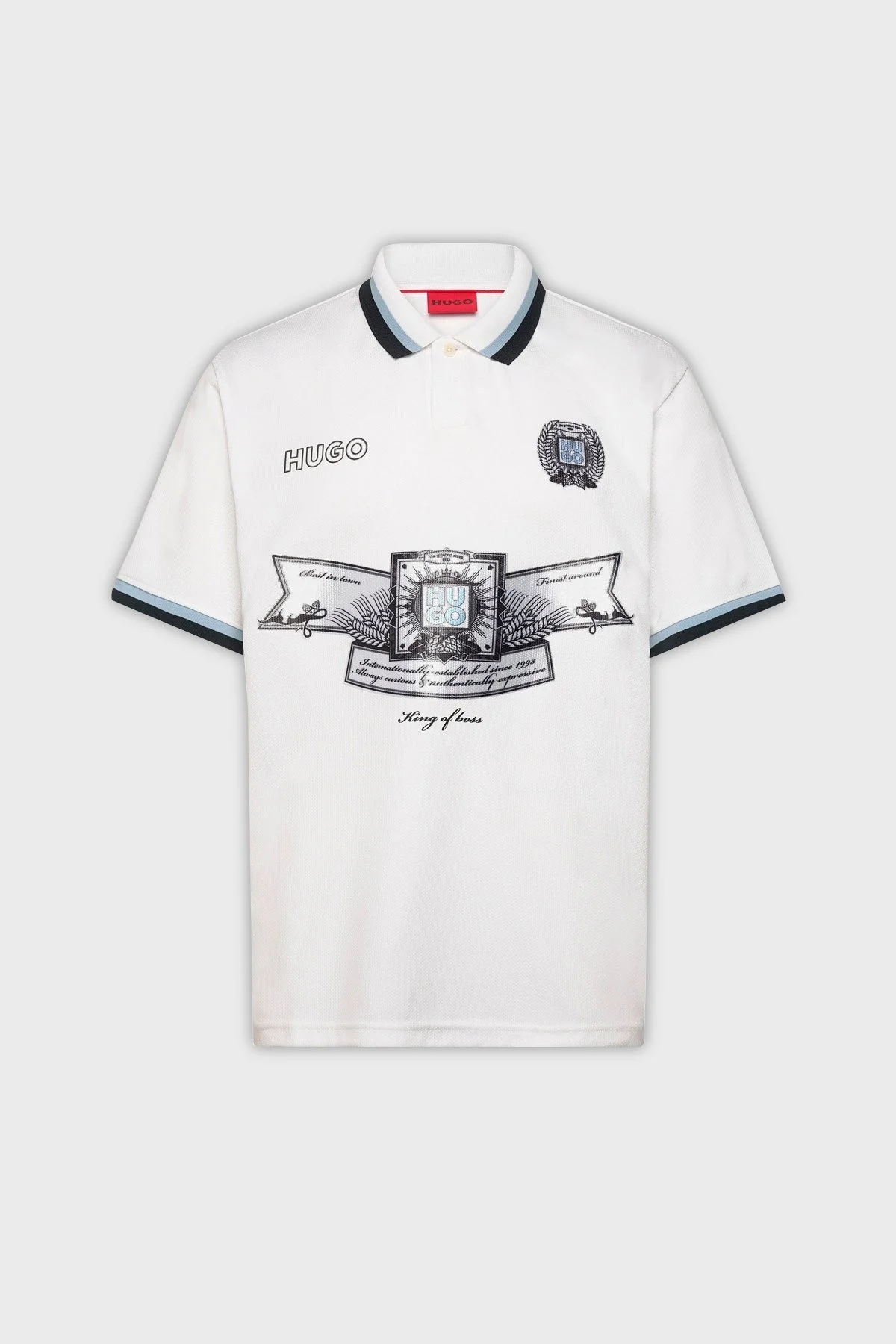Hugo Relaxed Fit Logo Desenli Düğmeli Erkek Polo Yaka T Shirt 50516088 100 BEYAZ - 8