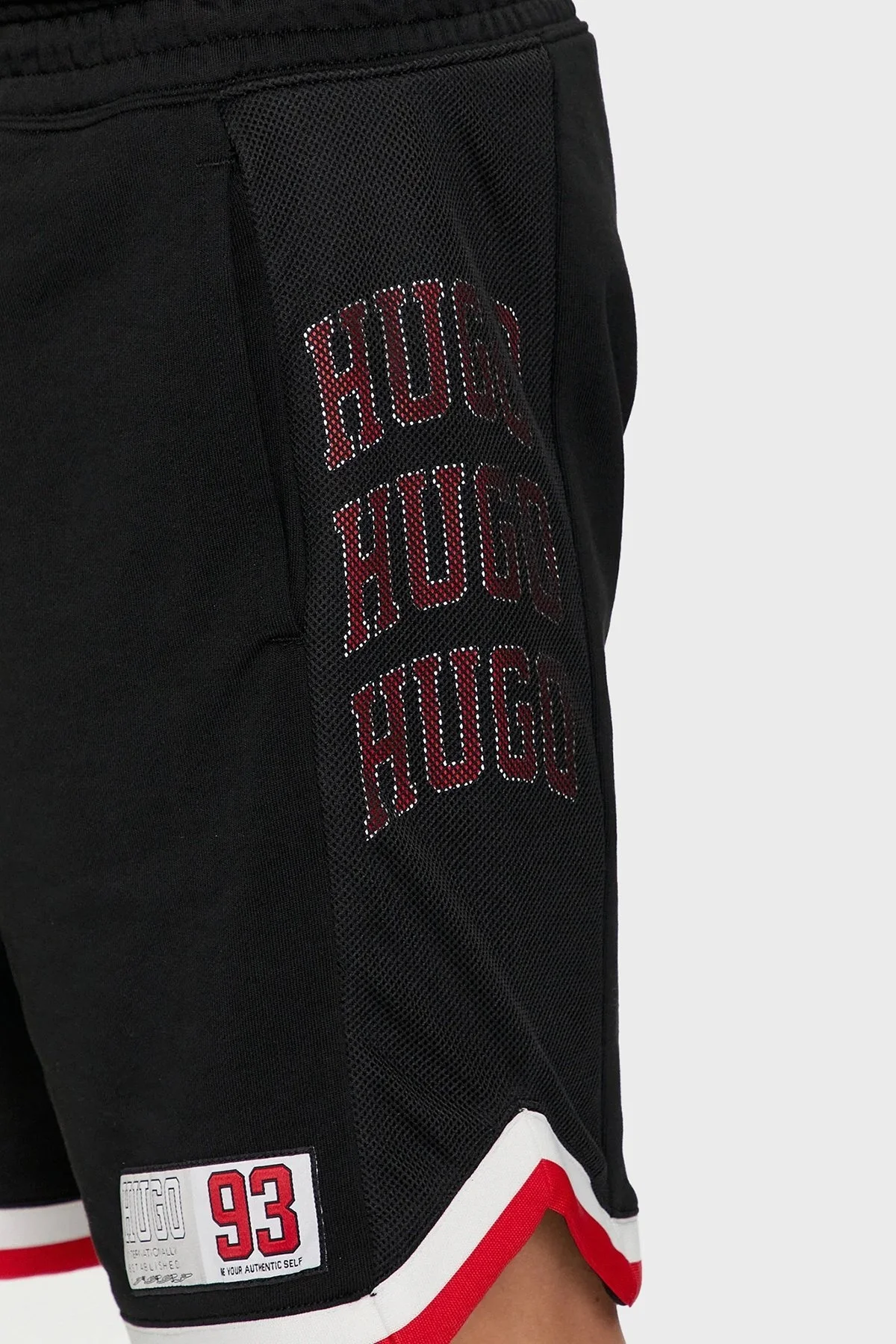 Hugo Şeritli % 100 Pamuk Relaxed Fit Normal Bel Erkek Short 50510163 001 SİYAH - 5