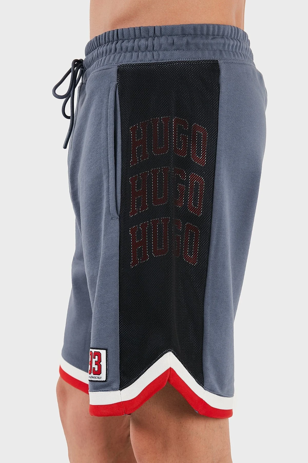 Hugo Şeritli % 100 Pamuk Relaxed Fit Normal Bel Erkek Short 50510163 462 MAVİ - 6