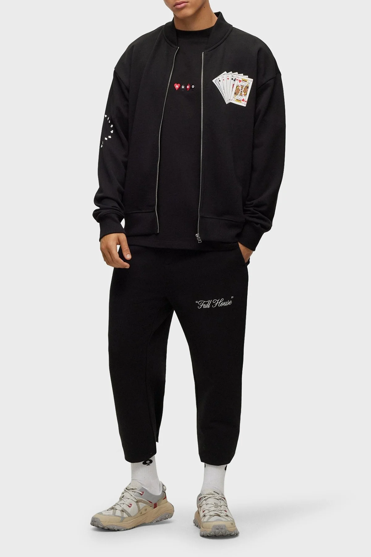 Hugo Sırt Baskılı Bisiklet Yaka % 100 Pamuk Oversize Erkek T Shirt 50499745 001 SİYAH - 3