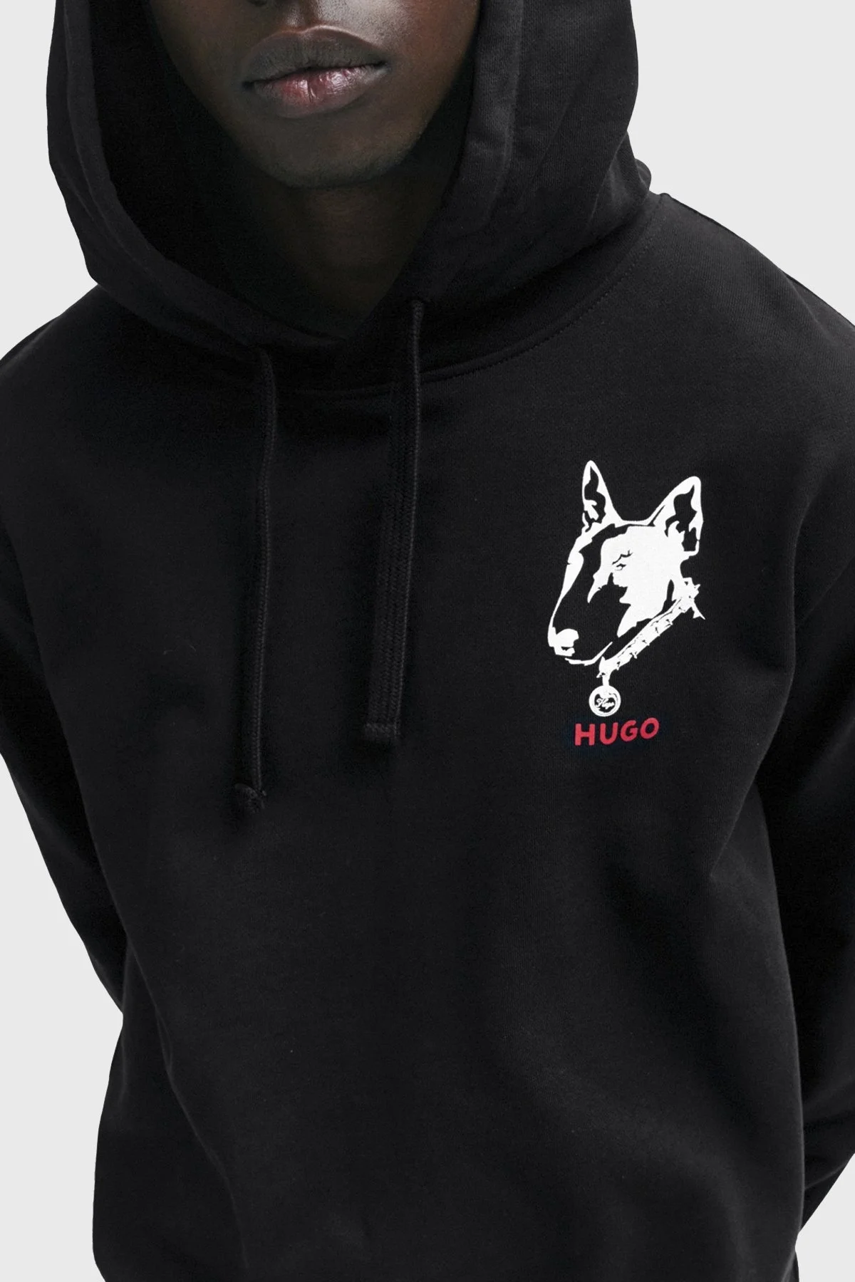 Hugo Sırt Baskılı Pamuklu Relaxed Fit Erkek Sweat 50509184 001 SİYAH - 3