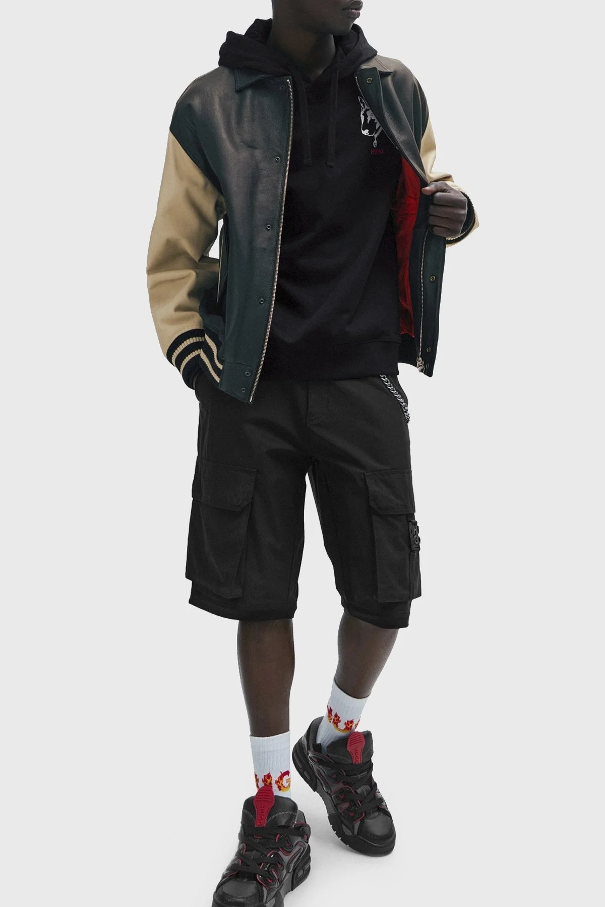 Hugo Sırt Baskılı Pamuklu Relaxed Fit Erkek Sweat 50509184 001 SİYAH - 4