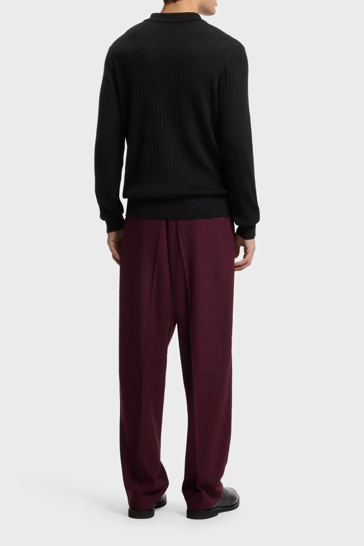 Hugo Slim Fit Fermuarlı Dik Yaka Yarım Fermuarlı Fitilli Triko Erkek Kazak 50570380 001 Siyah - 3