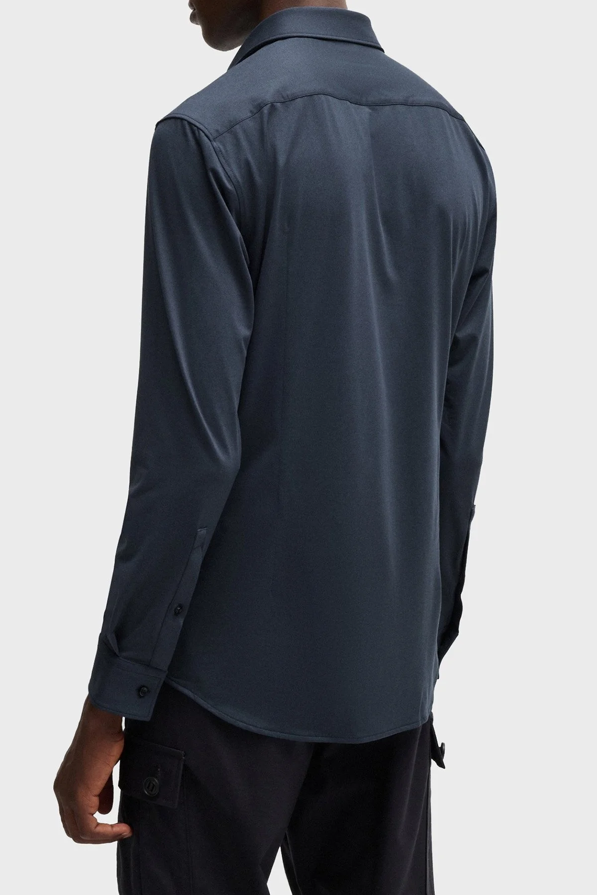 Hugo Slim Fit Jarse Erkek Gömlek 50519844 405 LACİVERT - 9