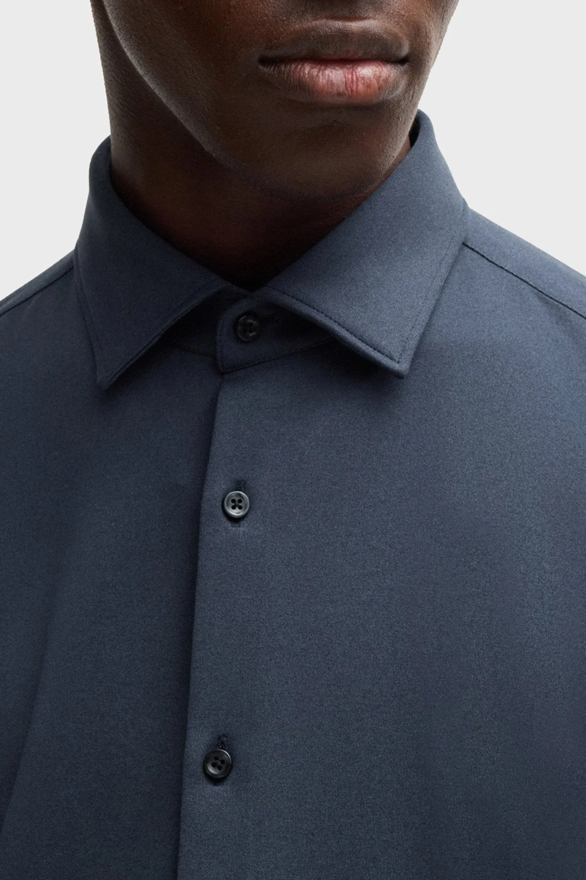 Hugo Slim Fit Jarse Erkek Gömlek 50519844 405 LACİVERT - 11