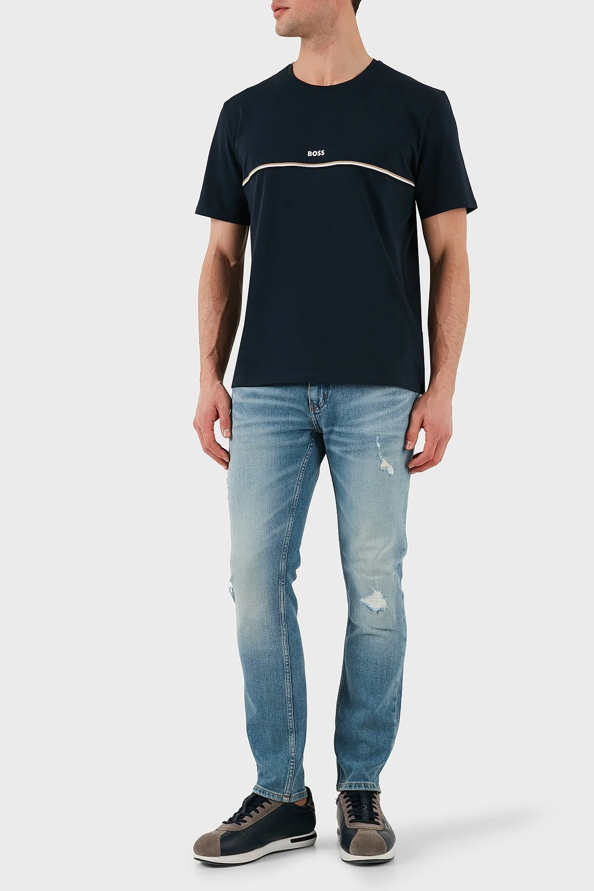 Hugo Slim Fit Normal Bel Dar Paça Jeans Erkek Kot Pantolon 50530602 440 AÇIK MAVİ - 2