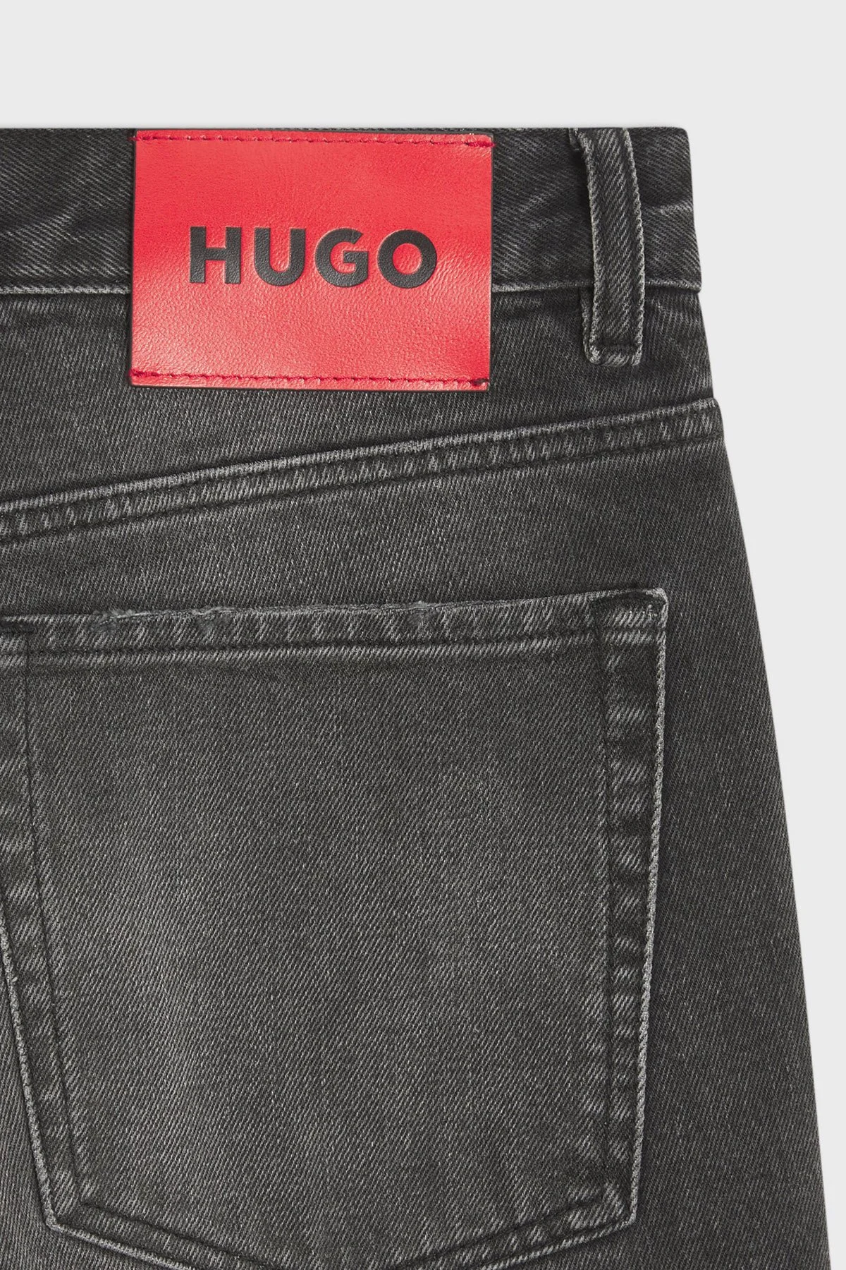 Hugo Straight Fit Yırtıklı Erkek Kot Pantolon 50568096 015 Koyu gri - 6