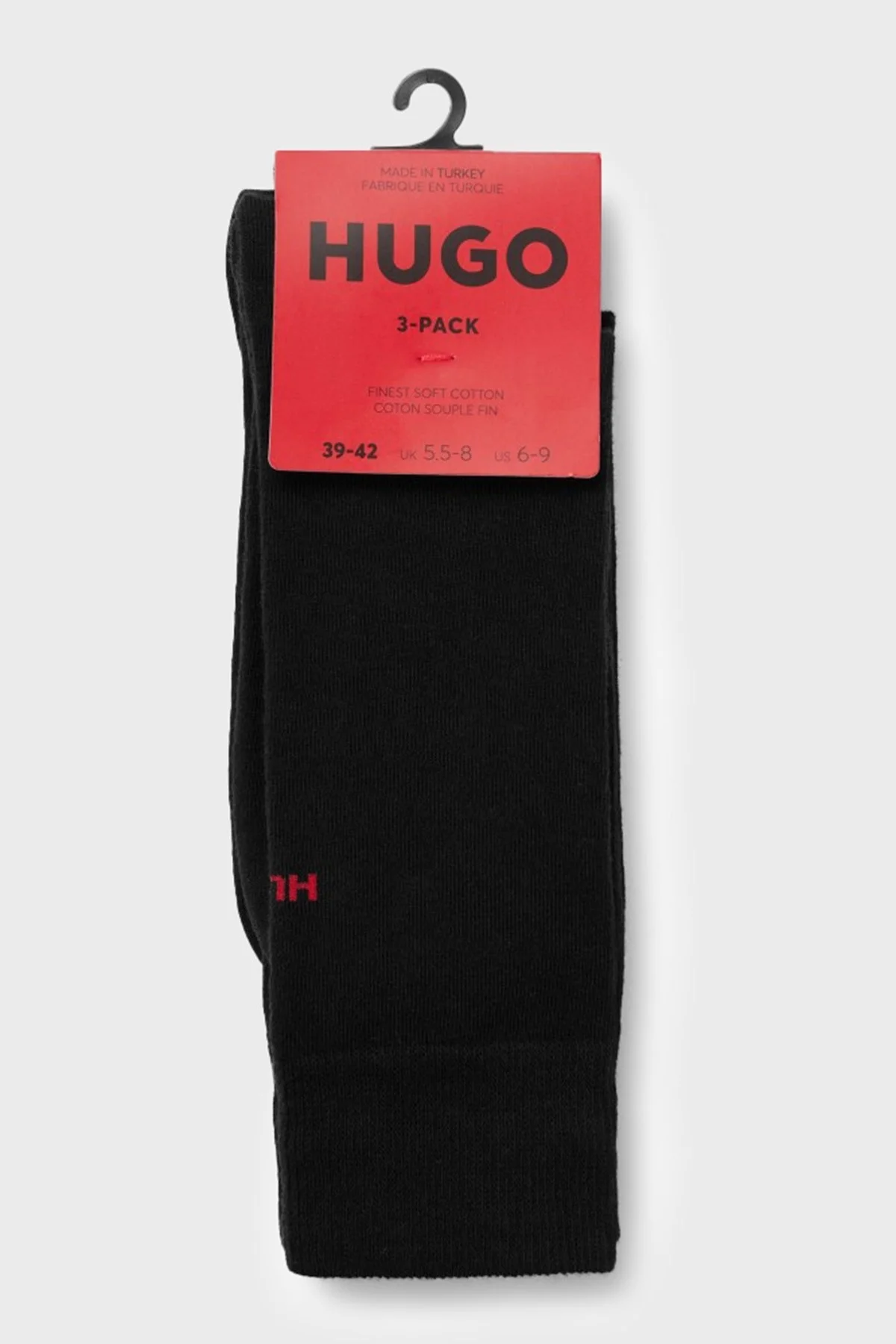 Hugo Streç Pamuklu 2 Pack Uzun Erkek Çorap 50493253 001 SİYAH - 4
