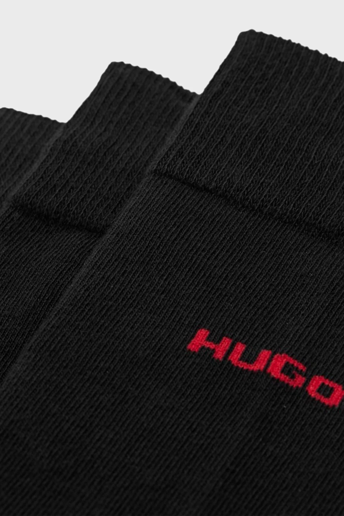 Hugo Streç Pamuklu 2 Pack Uzun Erkek Çorap 50493253 001 SİYAH - 7