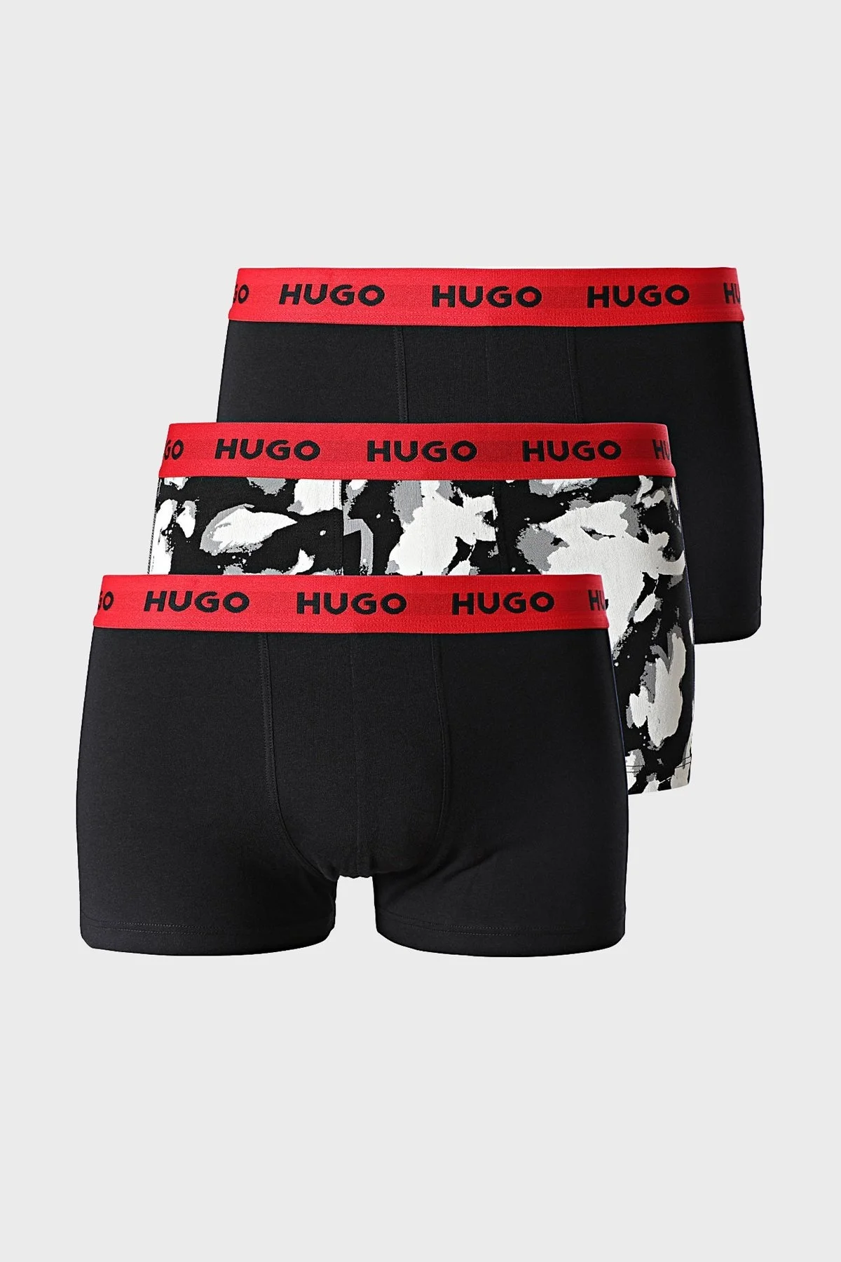 Hugo Streç Pamuklu 3 Pack Erkek Boxer 50480170 008 SİYAH - 1
