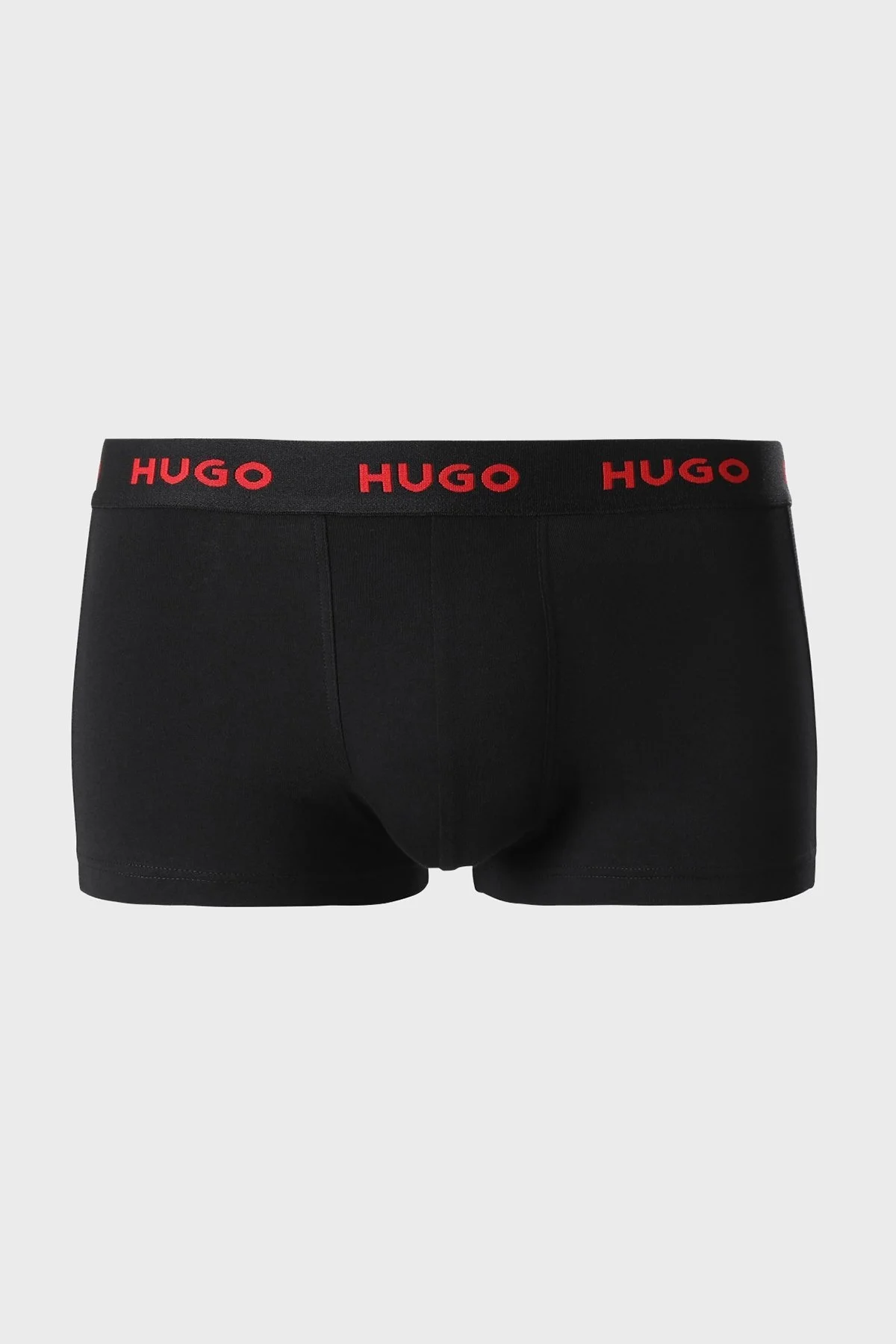 Hugo Streç Pamuklu 3 Pack Erkek Boxer 50480170 306 Siyah-Kırmızı-Haki - 4