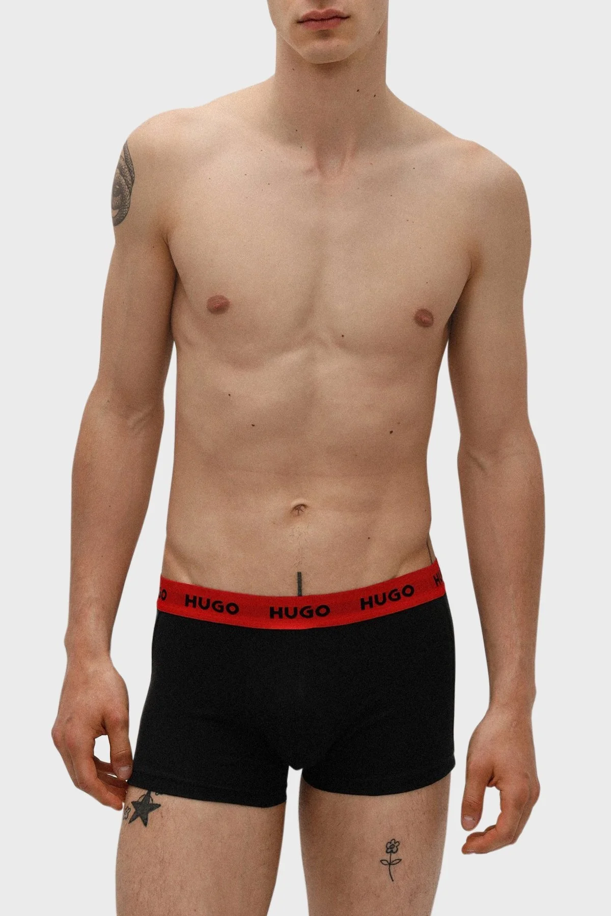 Hugo Streç Pamuklu 3 Pack Erkek Boxer 50480170 640 SİYAH - 2