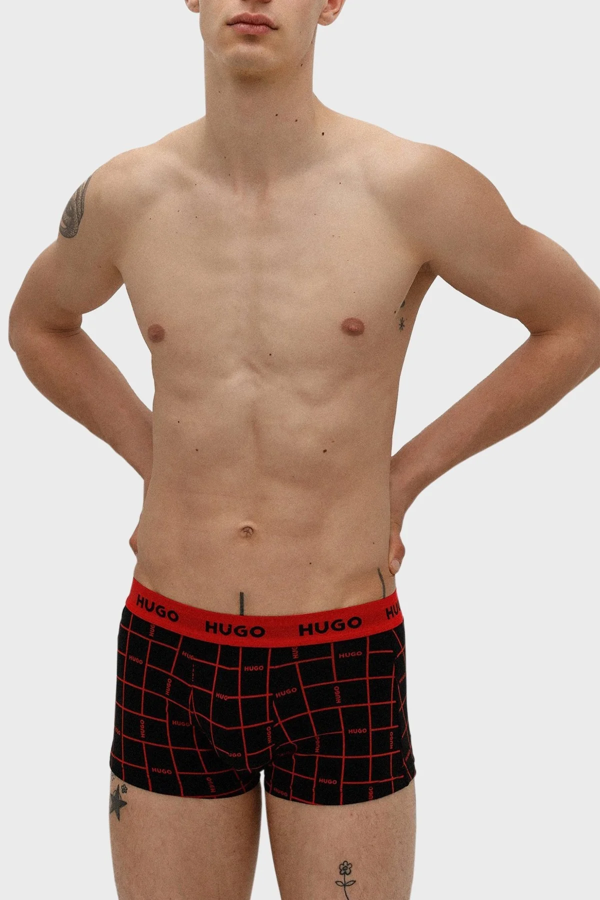 Hugo Streç Pamuklu 3 Pack Erkek Boxer 50480170 640 SİYAH - 4