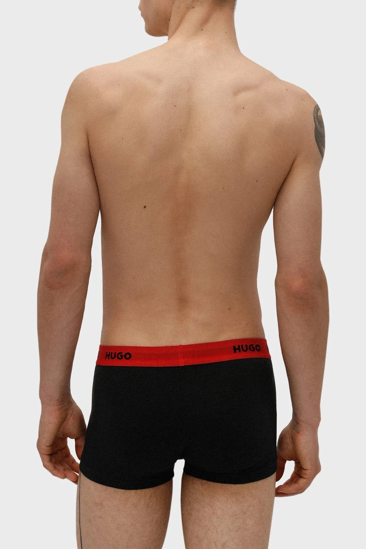 Hugo Streç Pamuklu 3 Pack Erkek Boxer 50480170 640 SİYAH - 5