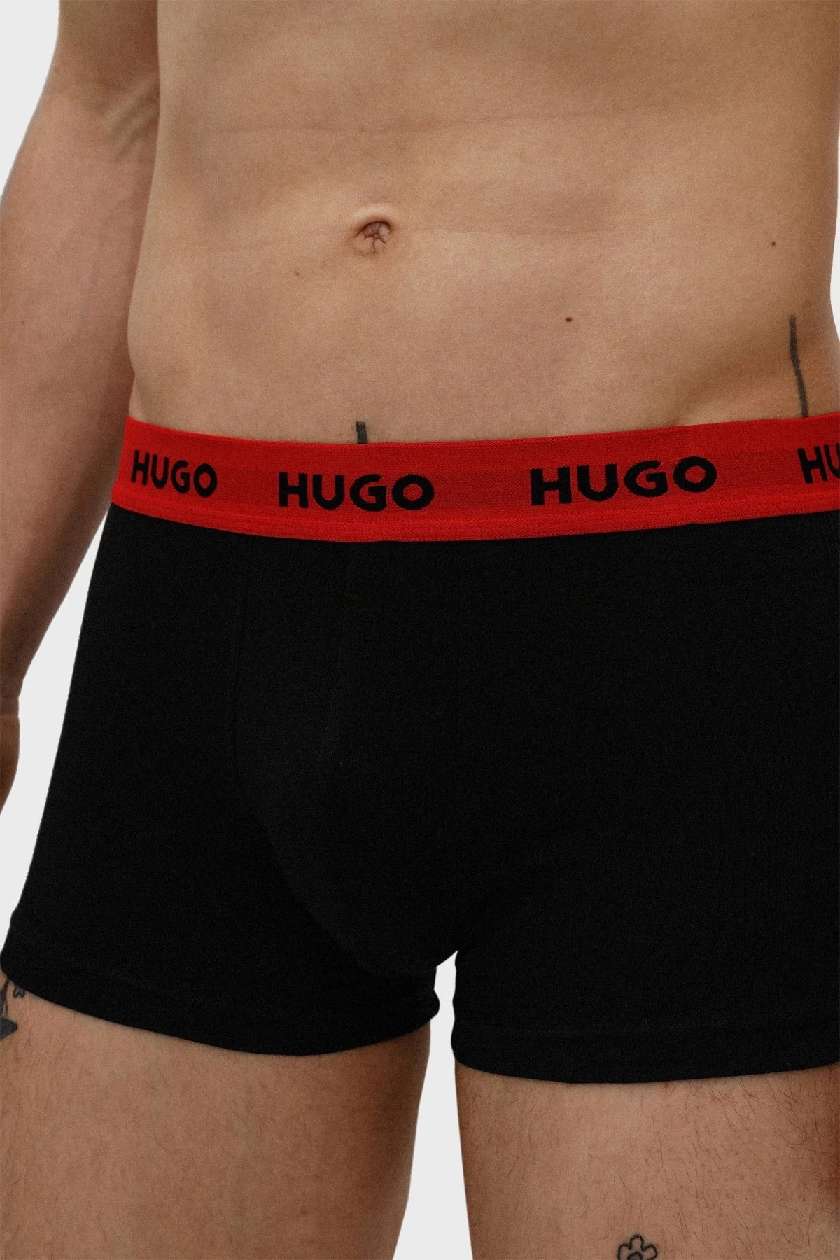 Hugo Streç Pamuklu 3 Pack Erkek Boxer 50480170 640 SİYAH - 6
