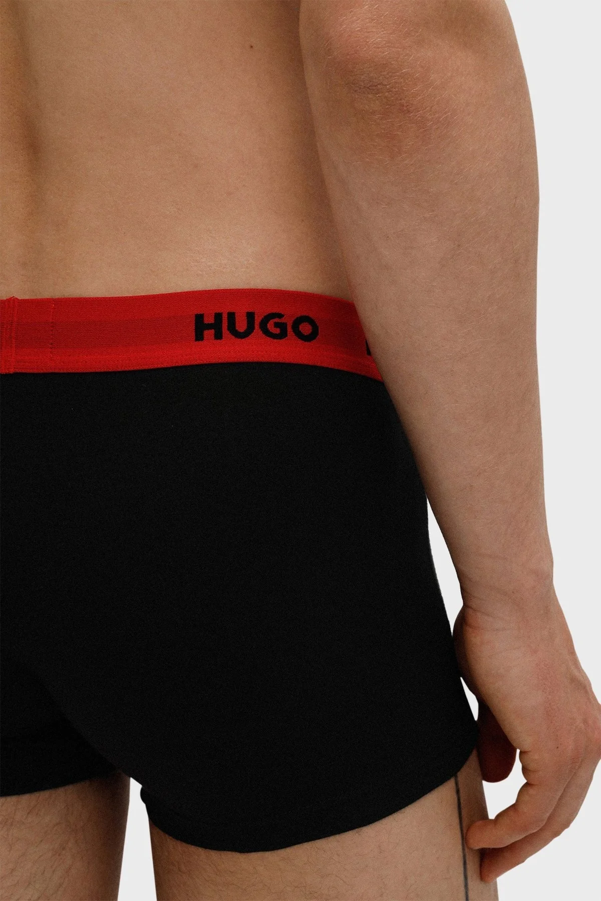 Hugo Streç Pamuklu 3 Pack Erkek Boxer 50480170 640 SİYAH - 7