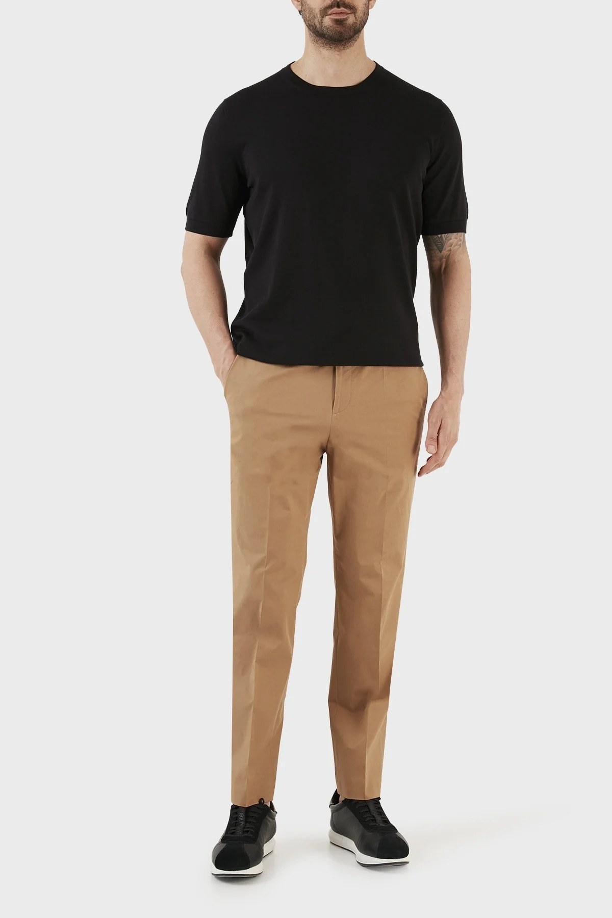 Hugo Streç Pamuklu Ekstra Slim Fit Beli Büzgü Bağlamalı Erkek Pantolon 50488035 231 KAHVE - 1