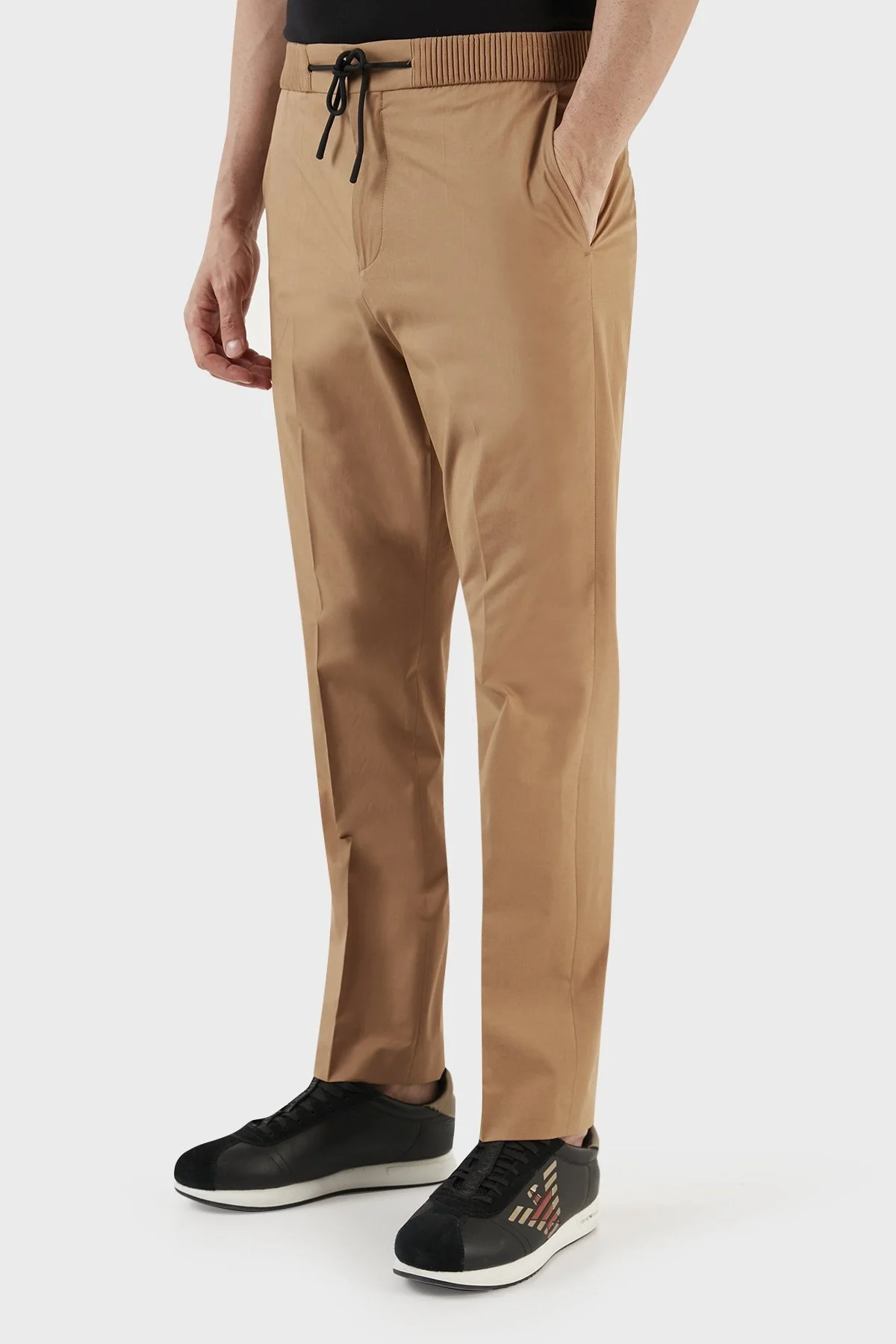 Hugo Streç Pamuklu Ekstra Slim Fit Beli Büzgü Bağlamalı Erkek Pantolon 50488035 231 KAHVE - 2