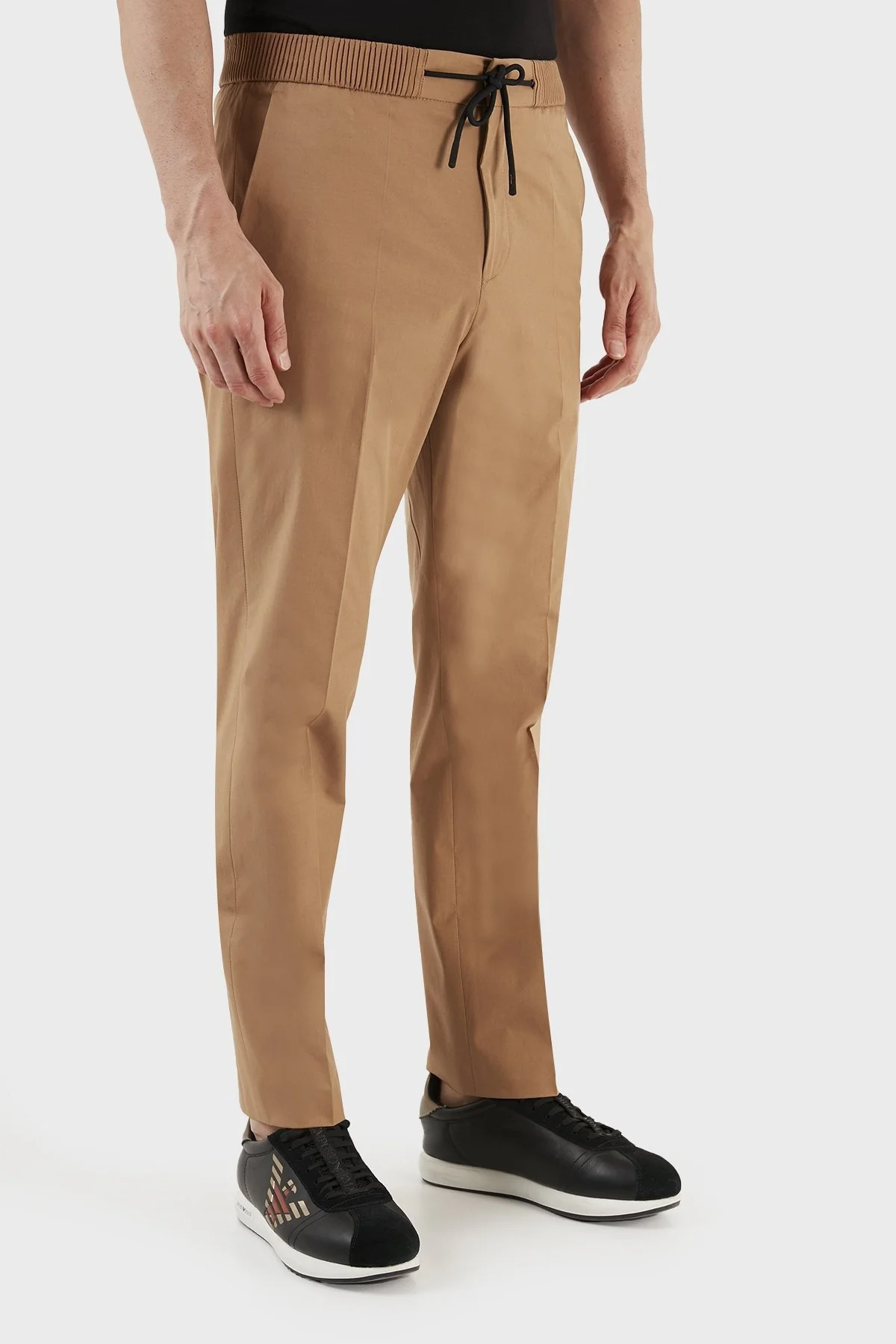 Hugo Streç Pamuklu Ekstra Slim Fit Beli Büzgü Bağlamalı Erkek Pantolon 50488035 231 KAHVE - 3