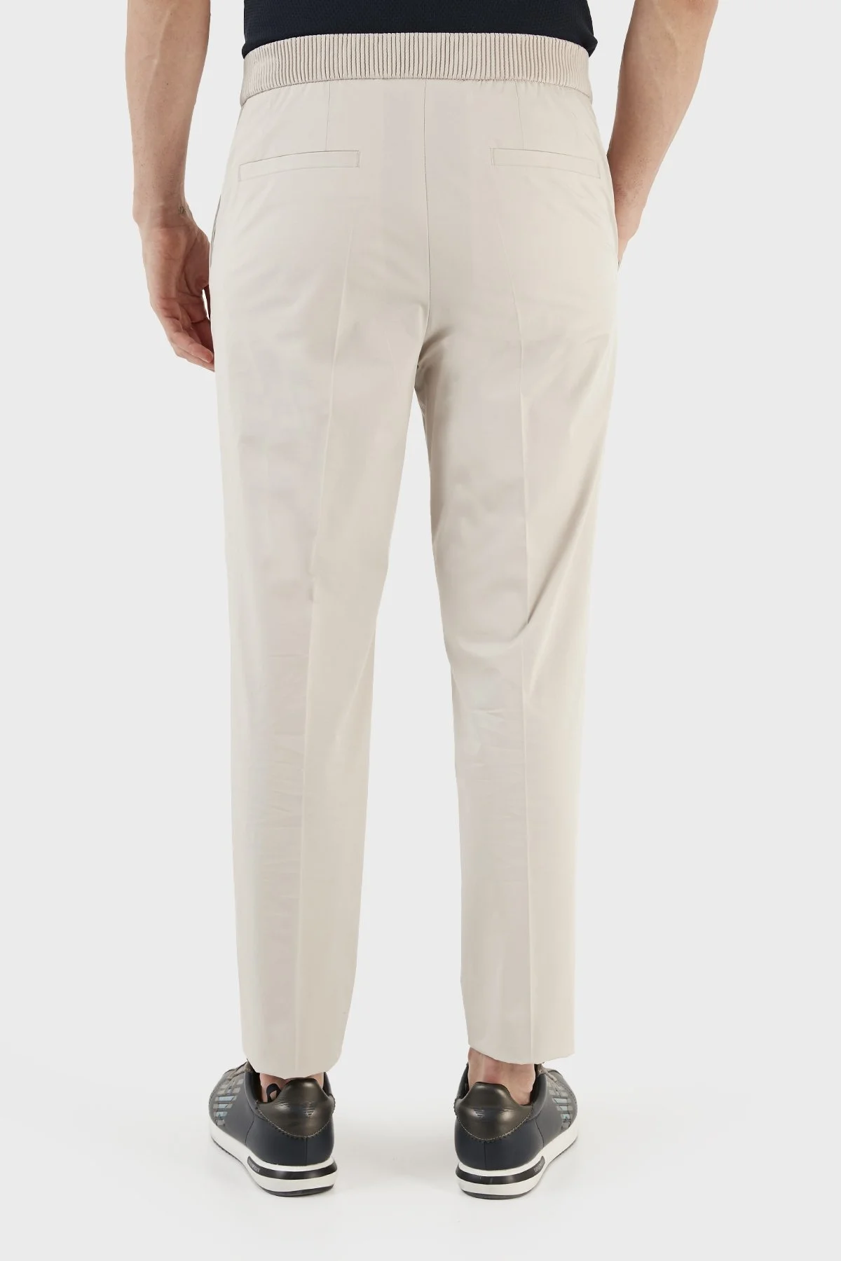 Hugo Streç Pamuklu Ekstra Slim Fit Beli Büzgü Bağlamalı Erkek Pantolon 50488035 272 AÇIK BEJ - 6