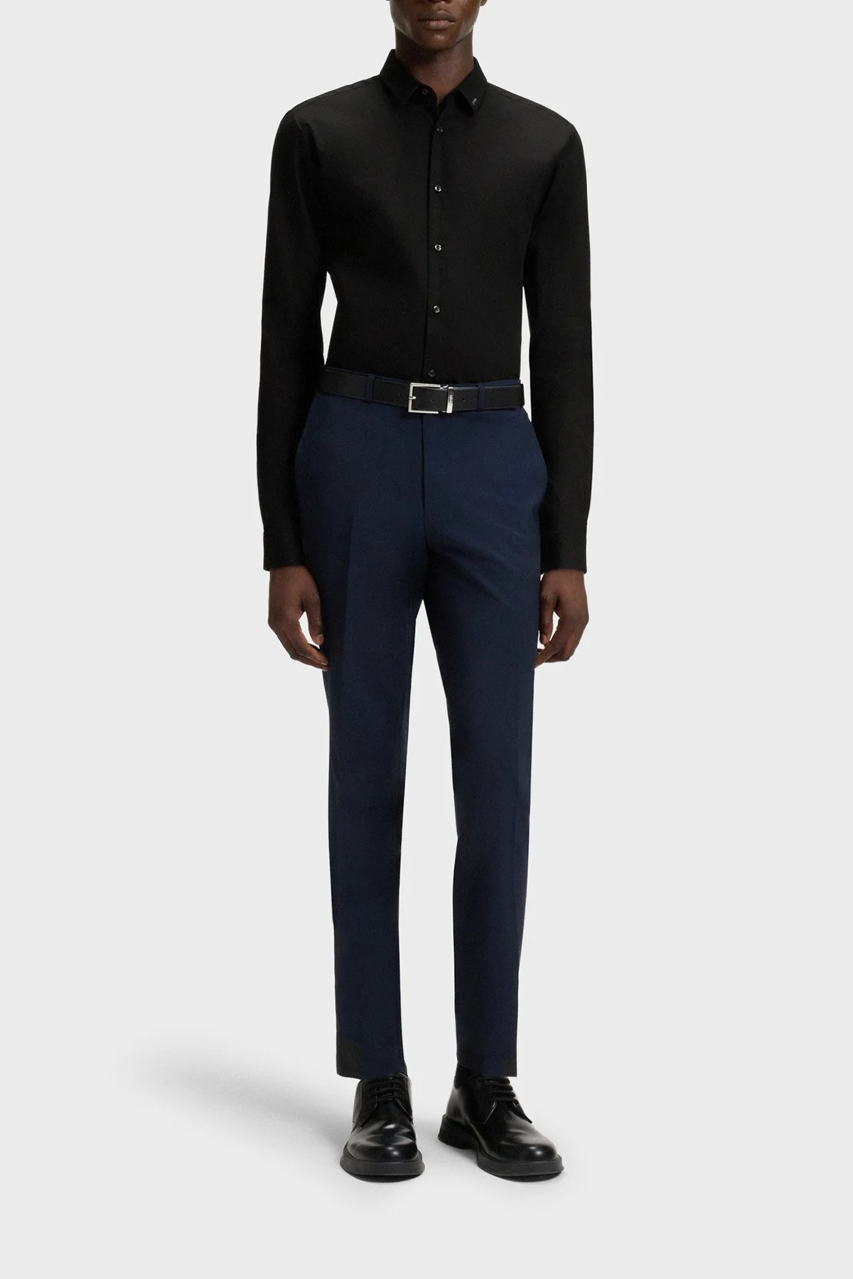 Hugo Streç Pamuklu Ekstra Slim Fit Klasik Yaka Erkek Gömlek 50475678 001 SİYAH - 2