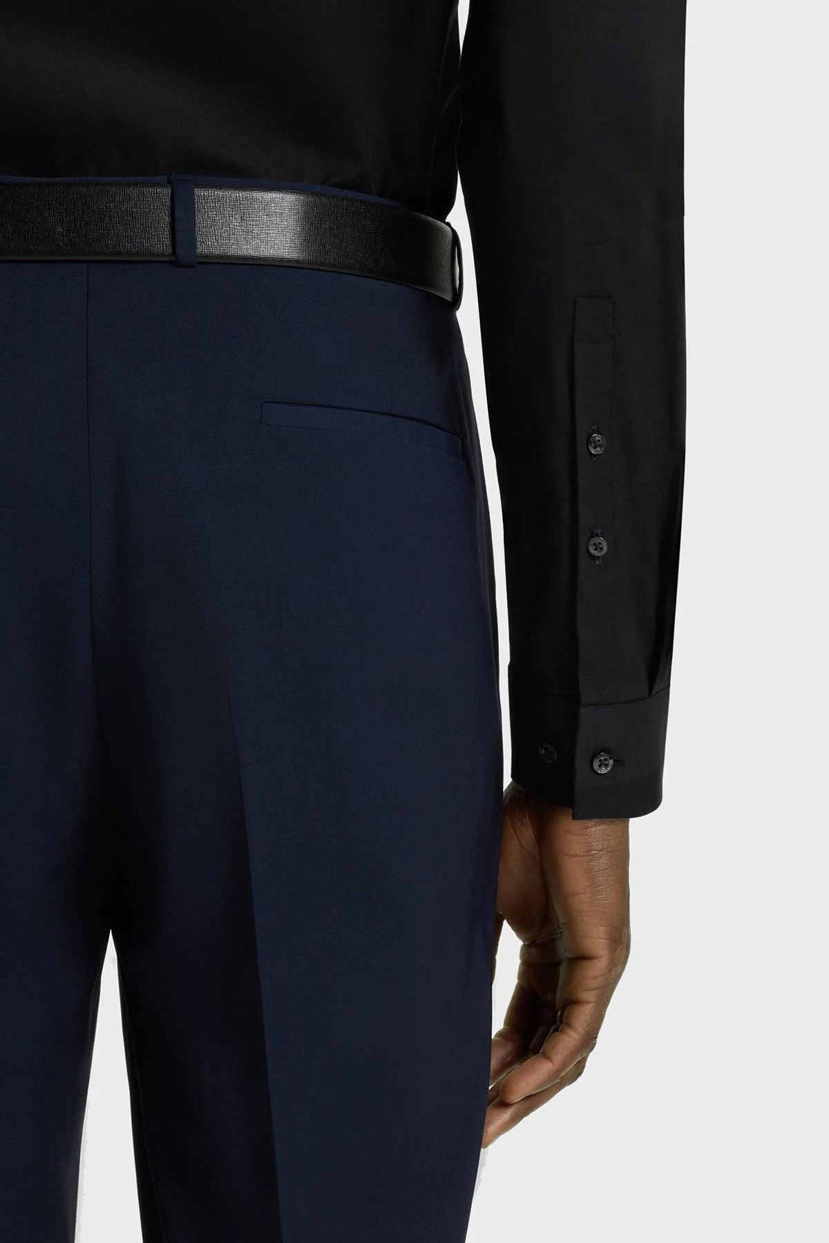 Hugo Streç Pamuklu Ekstra Slim Fit Klasik Yaka Erkek Gömlek 50475678 001 SİYAH - 5