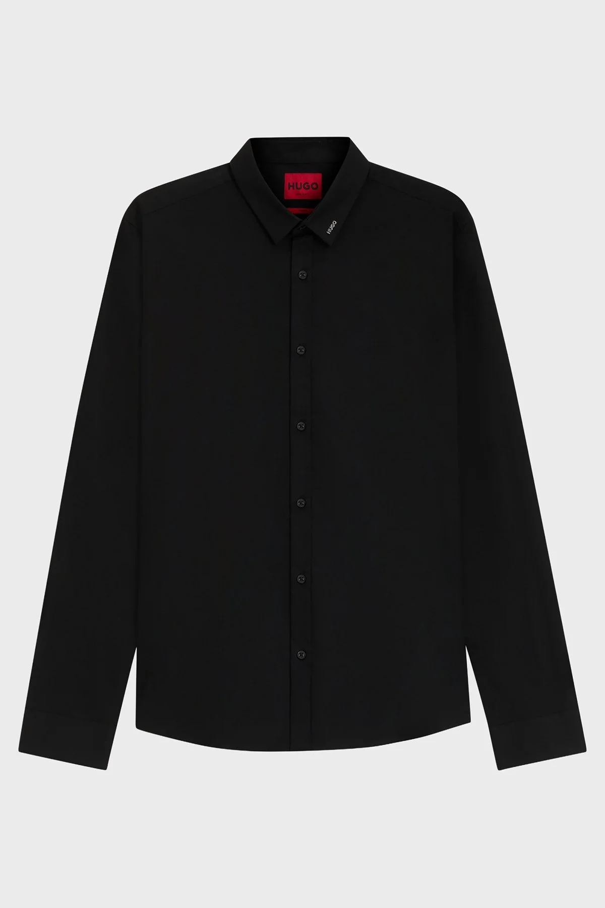 Hugo Streç Pamuklu Ekstra Slim Fit Klasik Yaka Erkek Gömlek 50475678 001 SİYAH - 6
