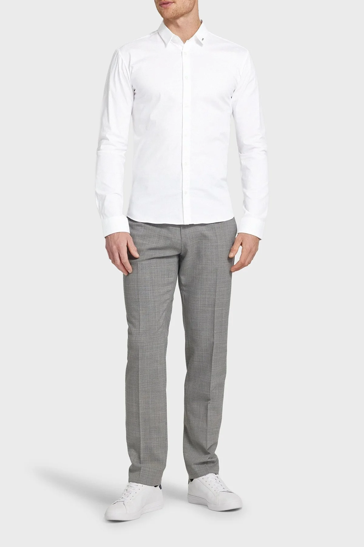 Hugo Streç Pamuklu Ekstra Slim Fit Klasik Yaka Erkek Gömlek 50475678 199 BEYAZ - 2