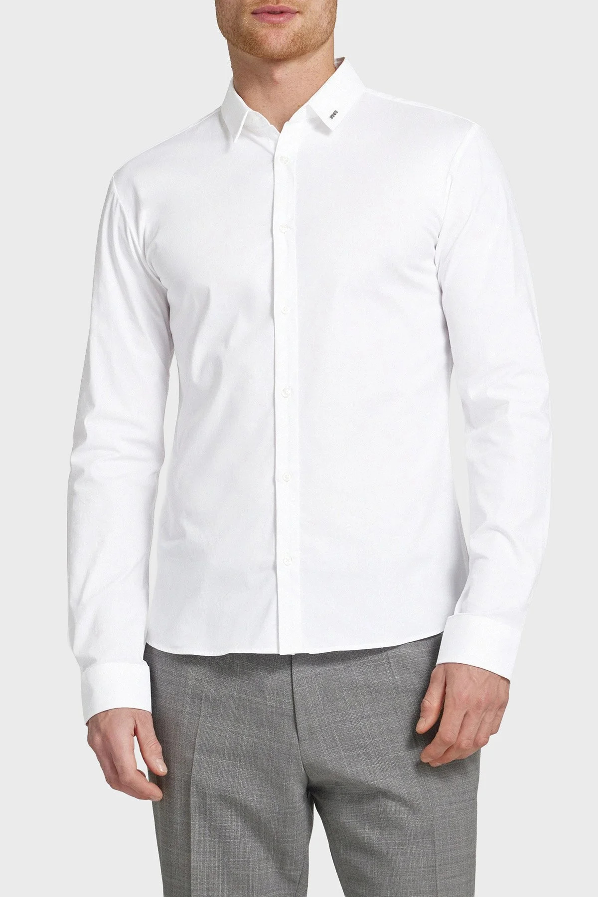 Hugo Streç Pamuklu Ekstra Slim Fit Klasik Yaka Erkek Gömlek 50475678 199 BEYAZ - 1