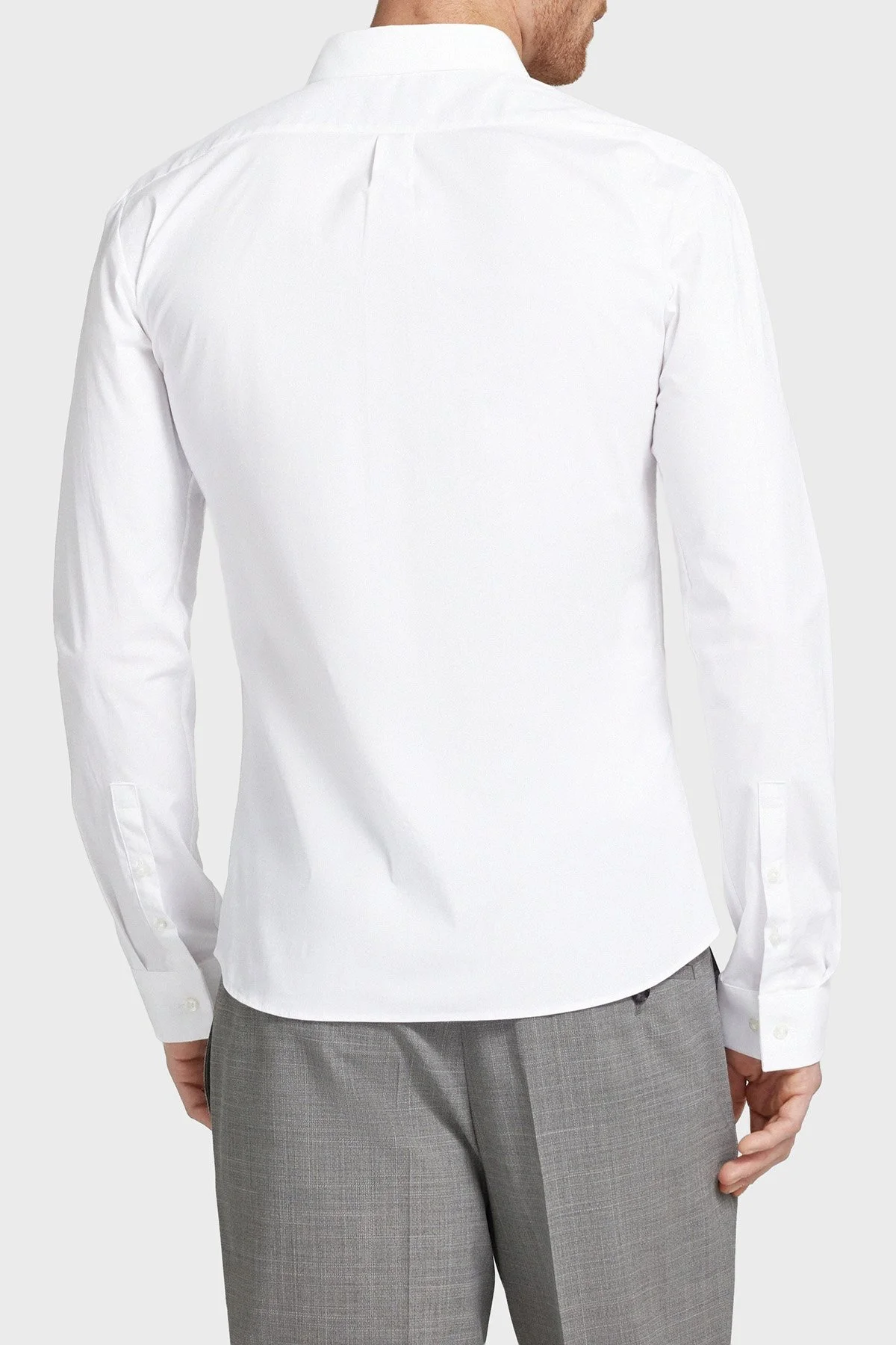 Hugo Streç Pamuklu Ekstra Slim Fit Klasik Yaka Erkek Gömlek 50475678 199 BEYAZ - 3