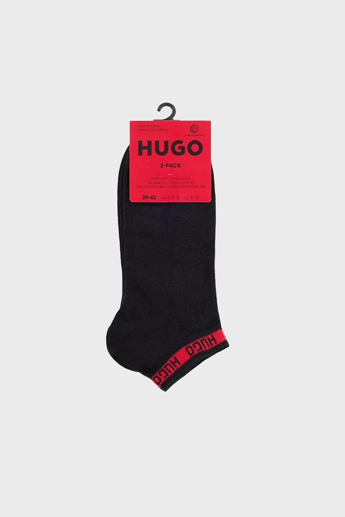 Hugo Streç Pamuklu Logolu 2 Pack Erkek Çorap 50516394 001 SİYAH - 3