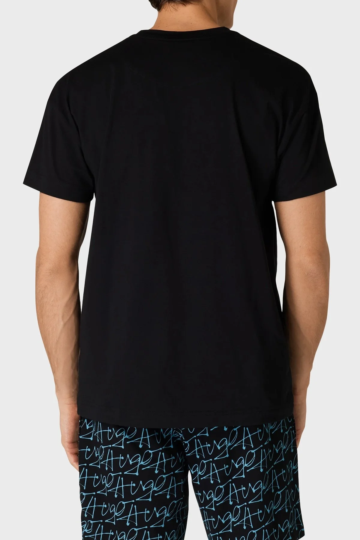 Hugo Streç Pamuklu Regular Fit Erkek T Shirt 50515250 004 SİYAH - 2