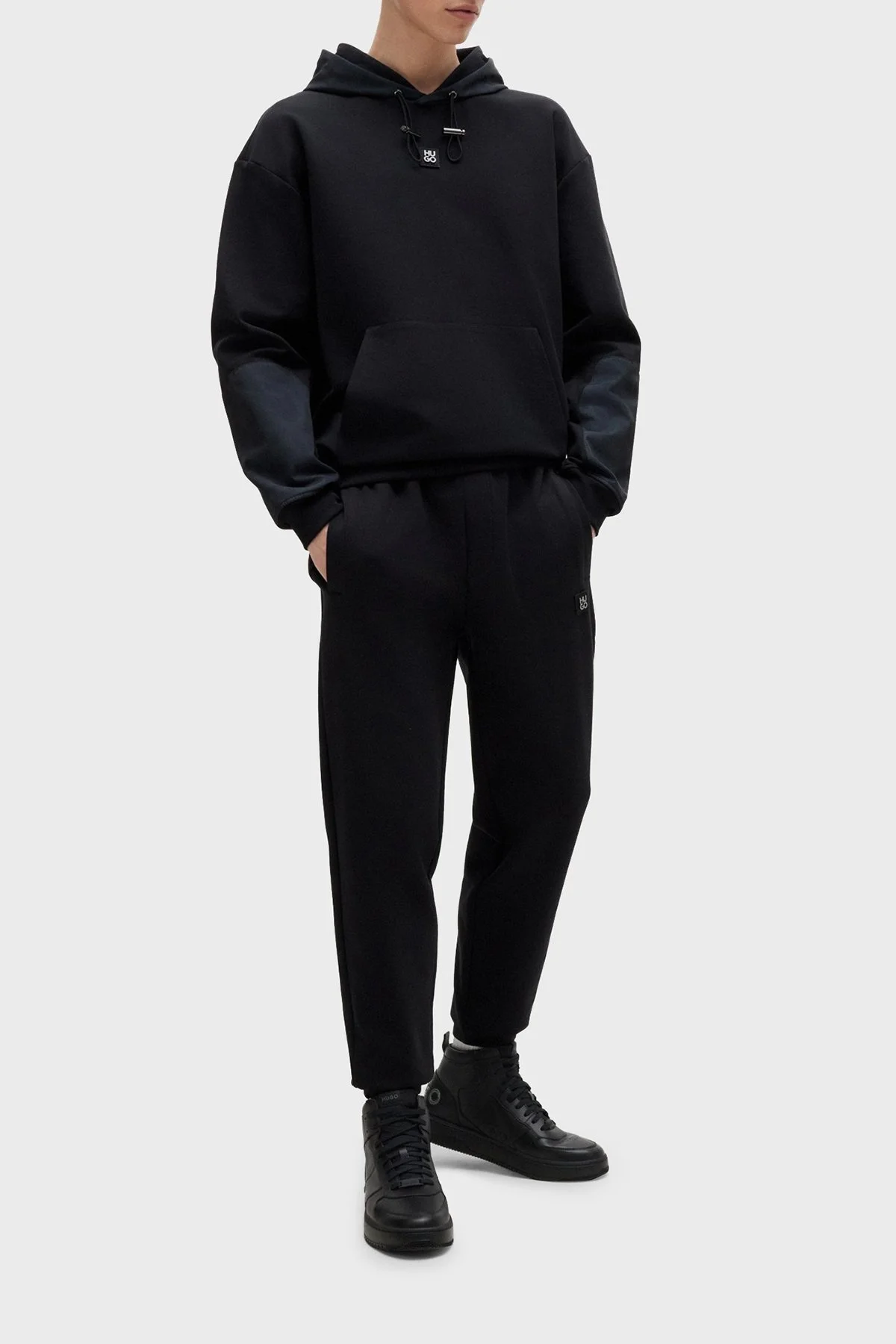 Hugo Streç Pamuklu Relaxed Fit Jogger Spor Erkek Pantolon 50509457 001 SİYAH - 2