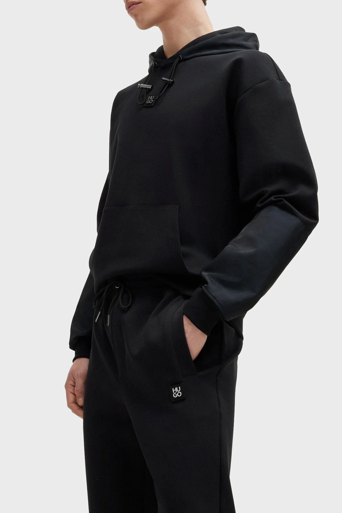 Hugo Streç Pamuklu Relaxed Fit Jogger Spor Erkek Pantolon 50509457 001 SİYAH - 4