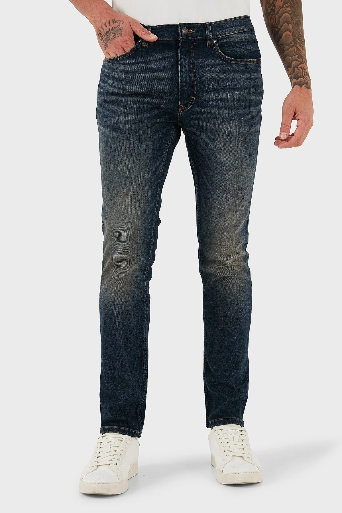 Hugo Streç Pamuklu Slim Fit Normal Bel Dar Paça Jeans Erkek Kot Pantolon 50547248 425 LACİVERT - 1