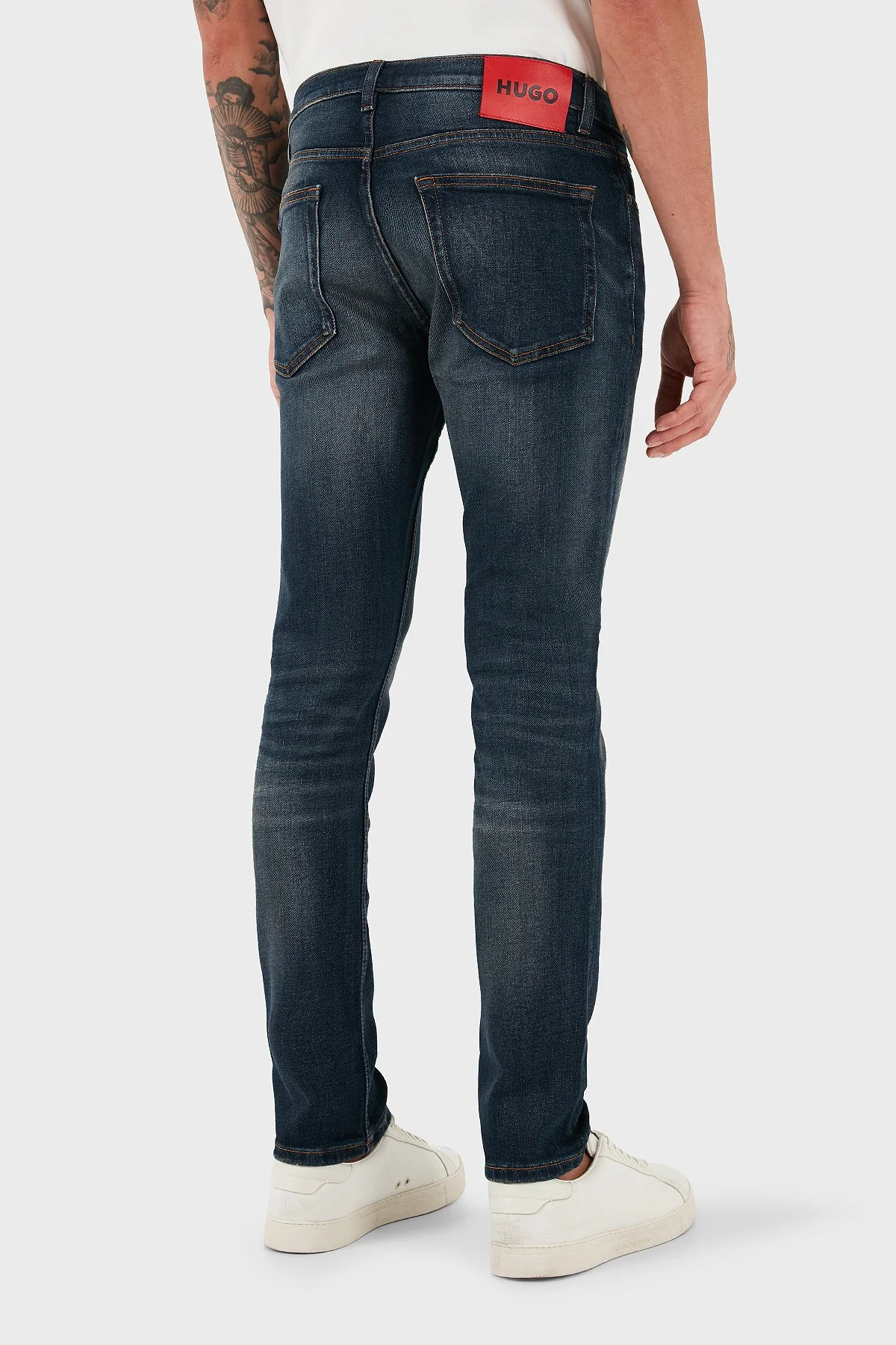 Hugo Streç Pamuklu Slim Fit Normal Bel Dar Paça Jeans Erkek Kot Pantolon 50547248 425 LACİVERT - 3