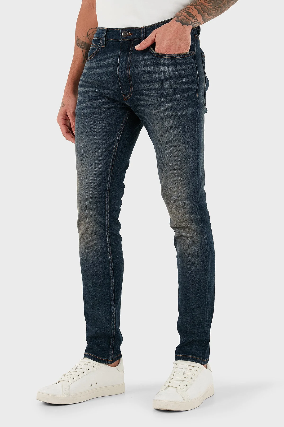 Hugo Streç Pamuklu Slim Fit Normal Bel Dar Paça Jeans Erkek Kot Pantolon 50547248 425 LACİVERT - 5