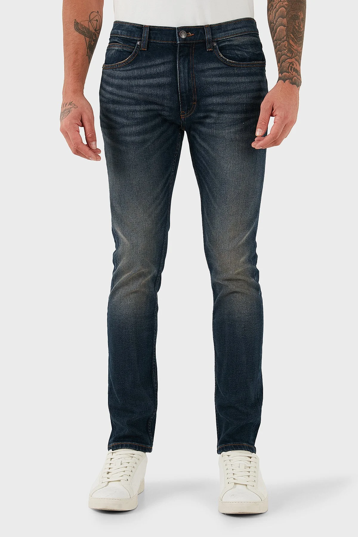 Hugo Streç Pamuklu Slim Fit Normal Bel Dar Paça Jeans Erkek Kot Pantolon 50547248 425 LACİVERT - 6
