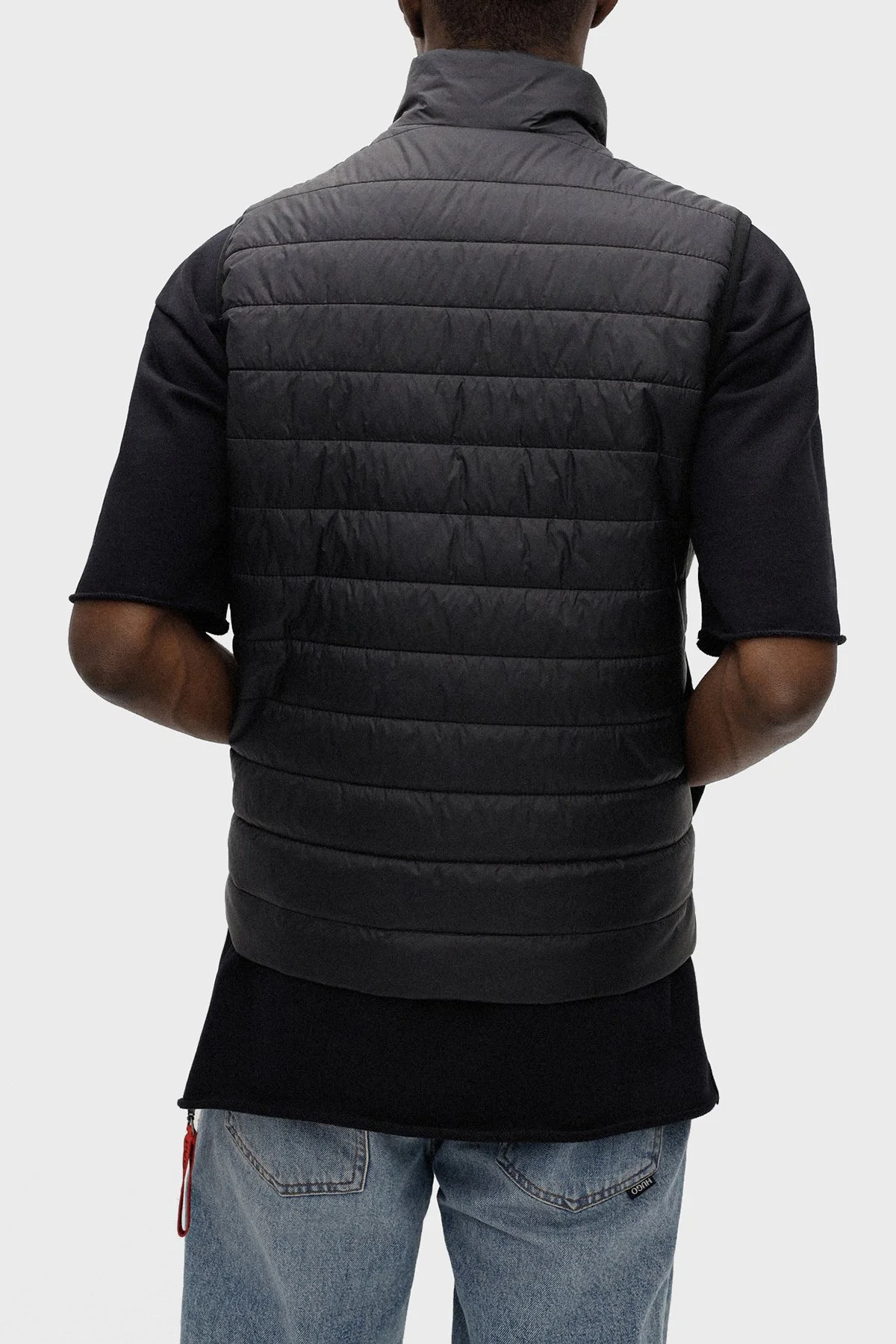 Hugo Su Geçirmez Slim Fit Dik Yaka Şişme Erkek Yelek 50468742 001 SİYAH - 2