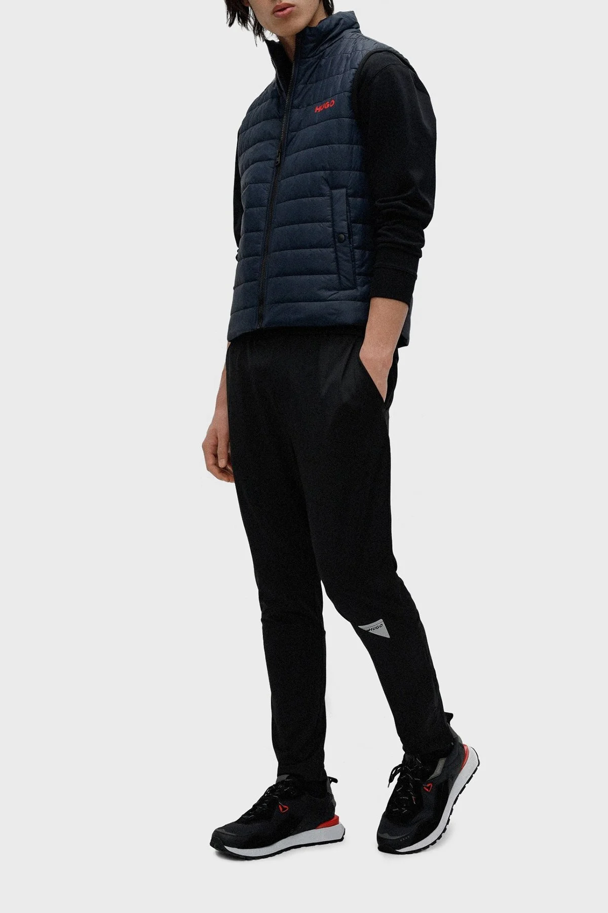 Hugo Su Geçirmez Slim Fit Dik Yaka Şişme Erkek Yelek 50468742 405 LACİVERT - 2