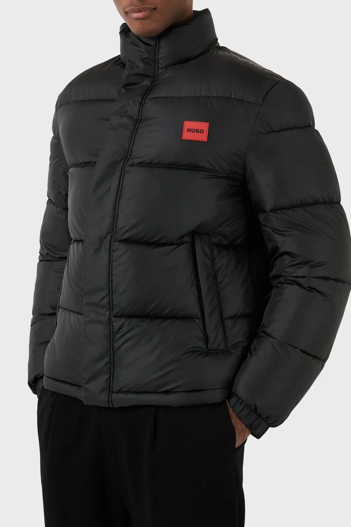 Hugo Su İtici Regular Fit Dik Yaka Şişme Erkek Mont 50496244 001 SİYAH - 4